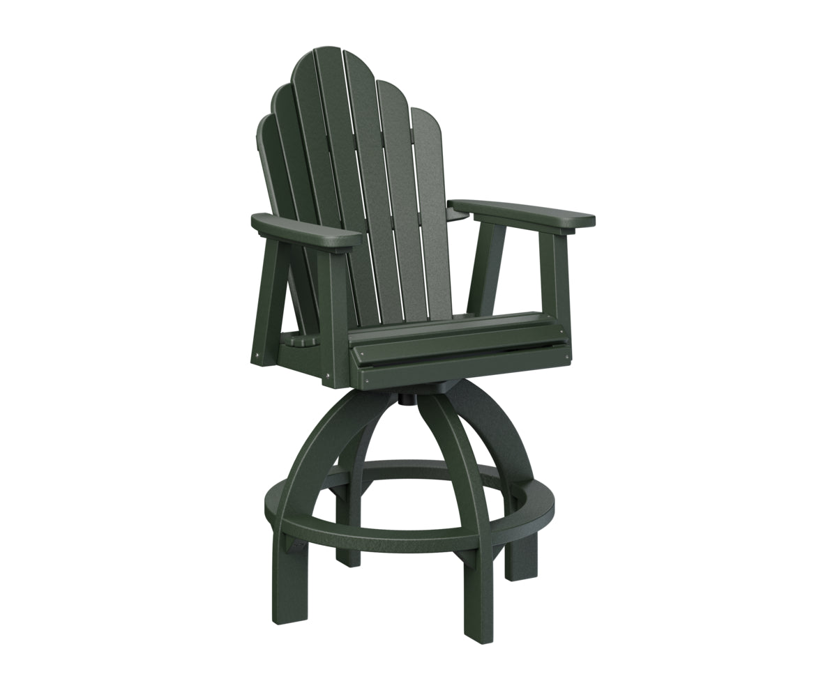 Berlin Gardens Cozi Back Swivel Bar Chair - Adjustable Height Counter Stool with Padded Seat - Perfect for Kitchen Island, Home Bar & Outdoor Patio Dining