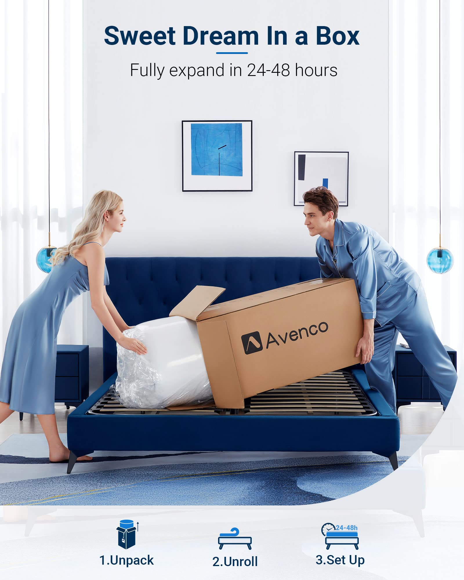 Avenco 4 Inch Cooling Gel Memory Foam Mattress Topper - Medium Firm Twin Size, CertiPUR-US Certified with Washable Cover - Perfect for Guest Beds, Dorms & Hot Sleepers (White, T4FM05)