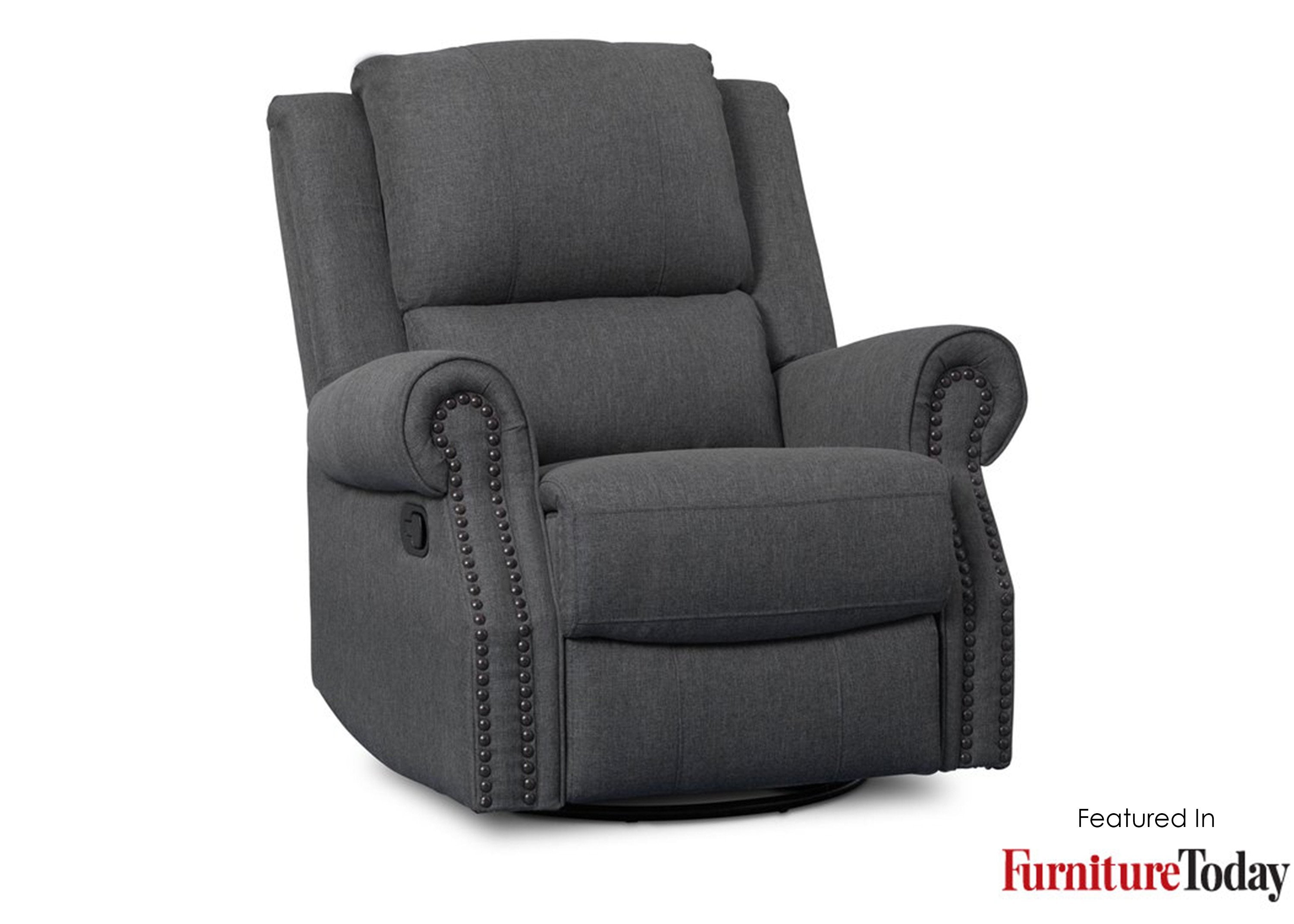 Dexter Nursery Recliner Swivel Glider Chair - Comfortable Rocking Chair for Baby Nursery, Breastfeeding & Relaxing - Perfect for Nurseries, Bedrooms & Living Rooms