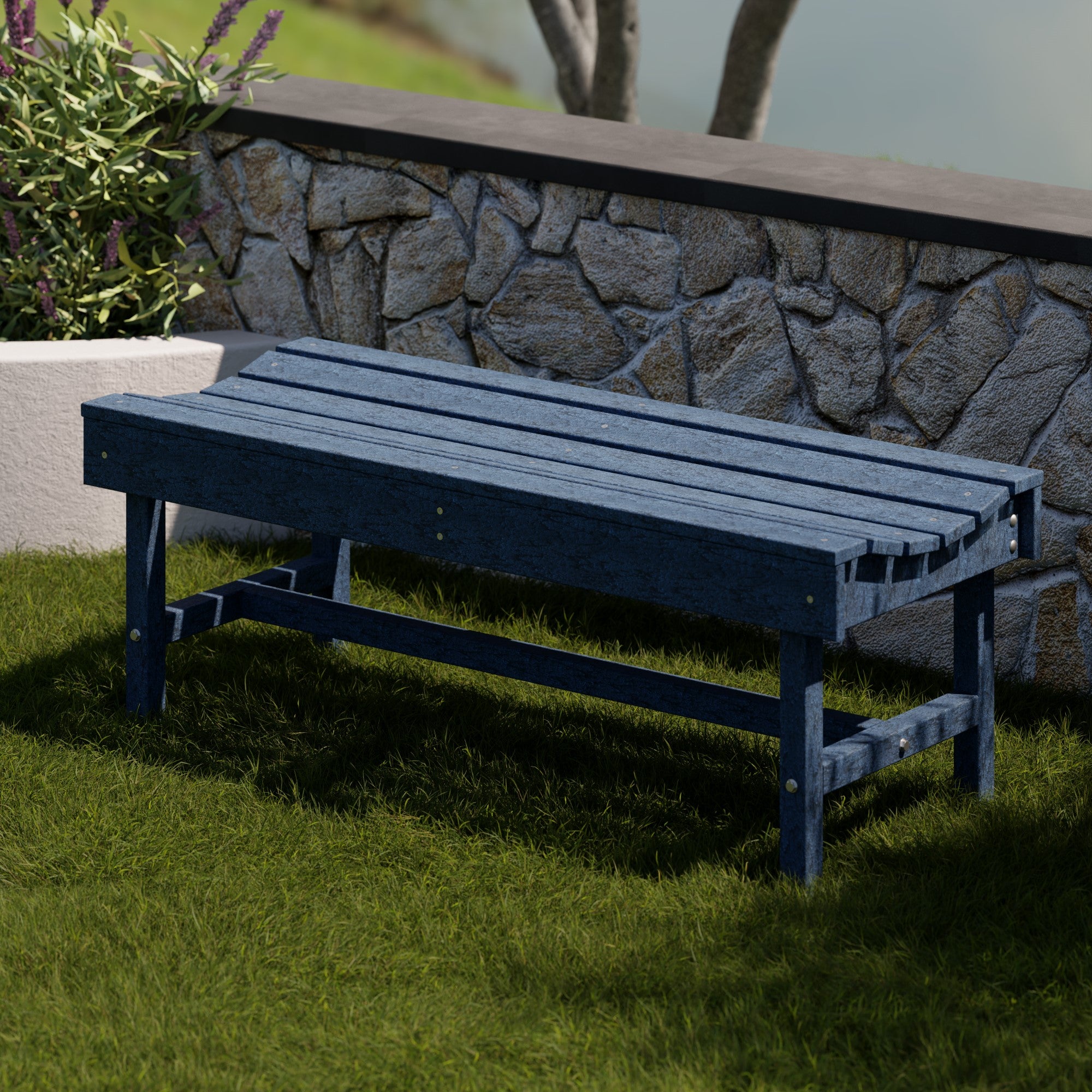 Classic Vineyard Bench - Rustic Wooden Outdoor Bench for Gardens, Patios & Vineyards - Perfect for Relaxing & Enjoying Nature