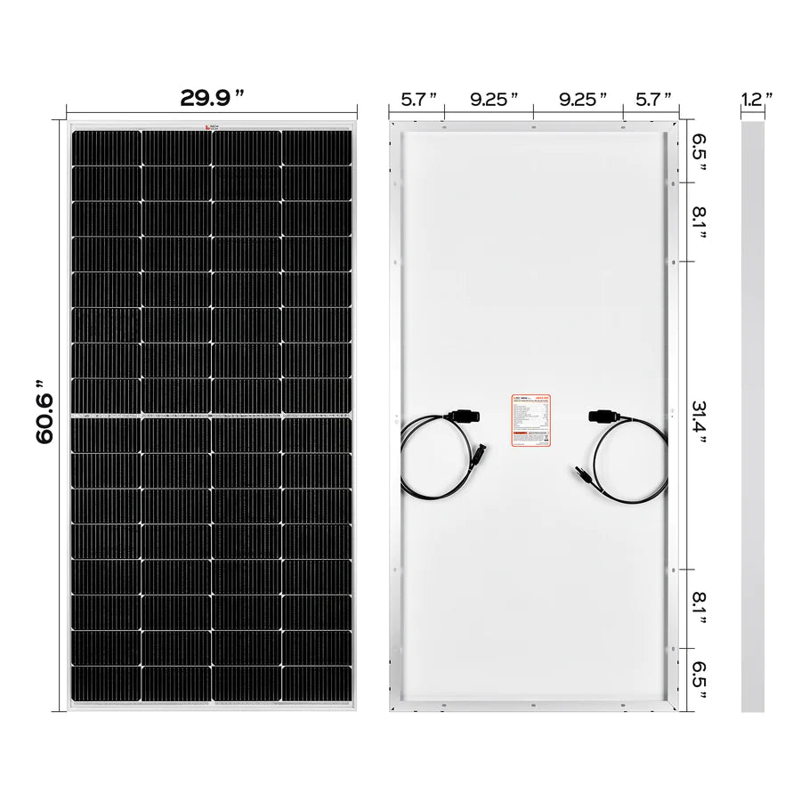 Rich Solar MEGA 250 Watt Monocrystalline Solar Panel - UL Certified for Off-Grid Power, RV, Boat & Home Use | High Efficiency Solar Energy Solution