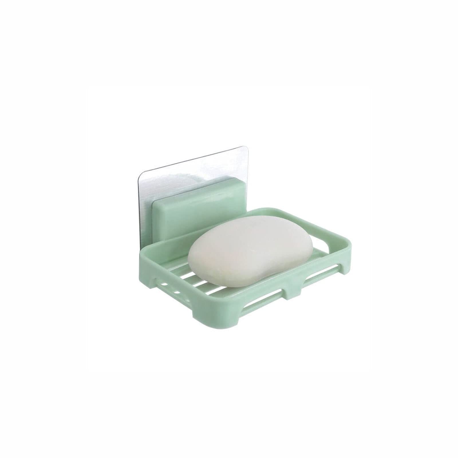 Sifanny Wall Mounted Soap Dish with Drain - Bathroom & Kitchen Soap Holder, Sponge Storage Rack, Green - Perfect for Shower, Sink & Countertop Organization