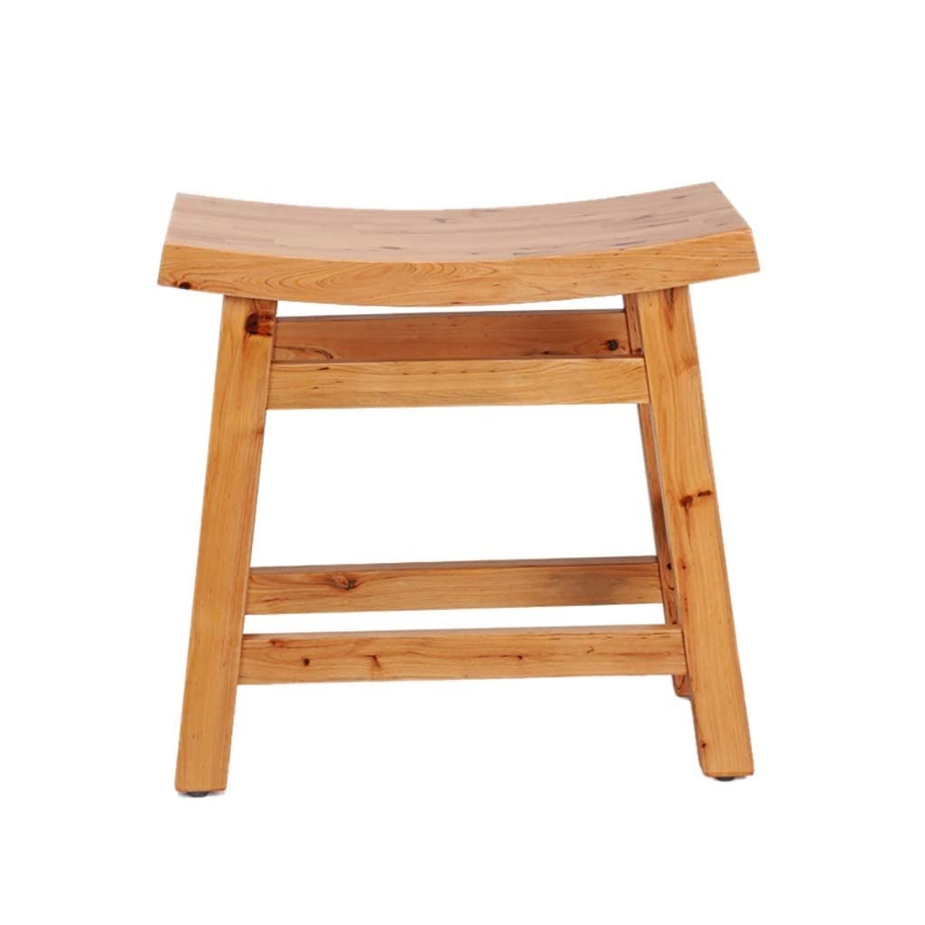 Premium Cypress Wood Shower Stool - Non-Slip Bath Chair for Elderly & Disabled - 45x25x43.5cm Solid Wood Shower Seat - Waterproof Bathroom Stool for Safe Showering & Spa Relaxation