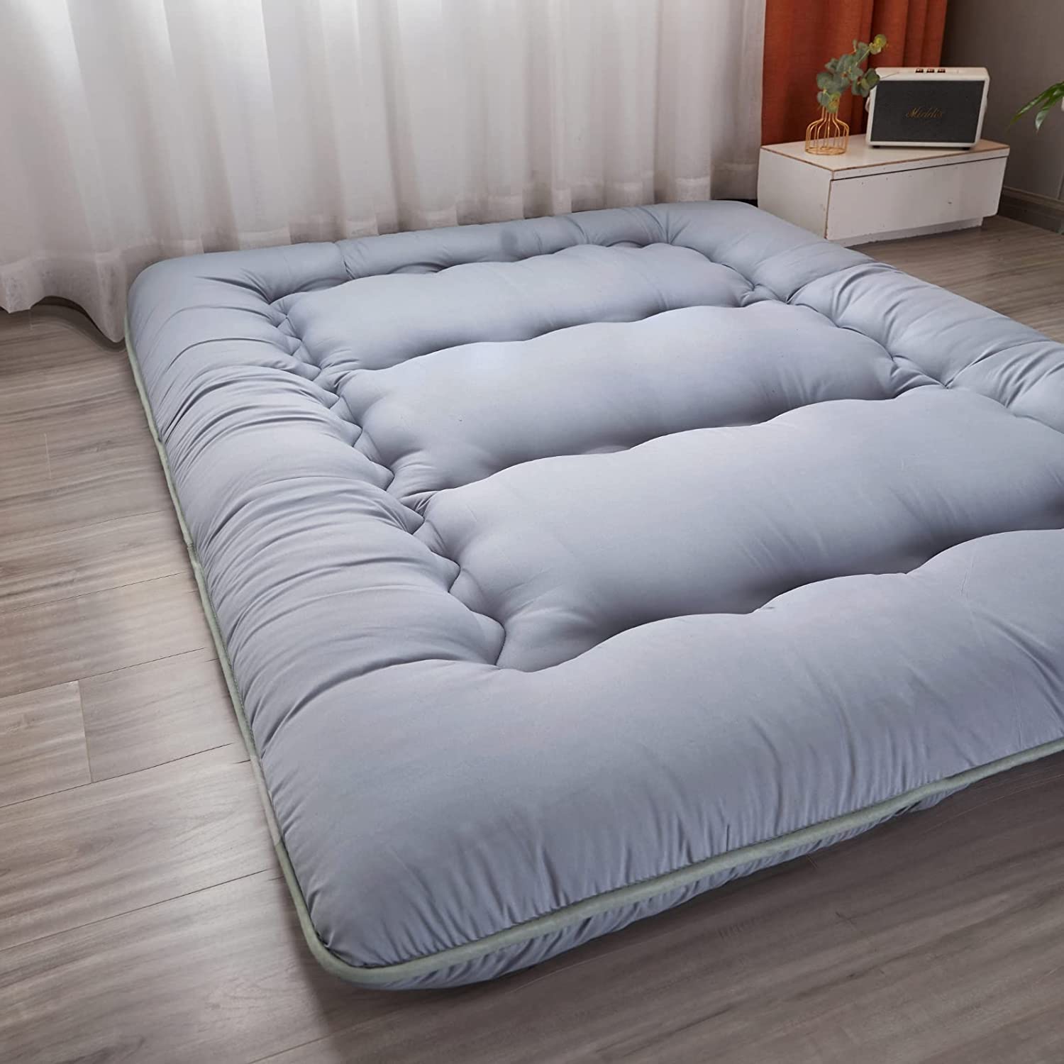 Mielmoon Foldable Roll Up Floor Mattress for Living Room - Breathable Air Flow Design, Comfortable & Portable - Perfect for Lounging, Sleepovers, and Guest Bedding