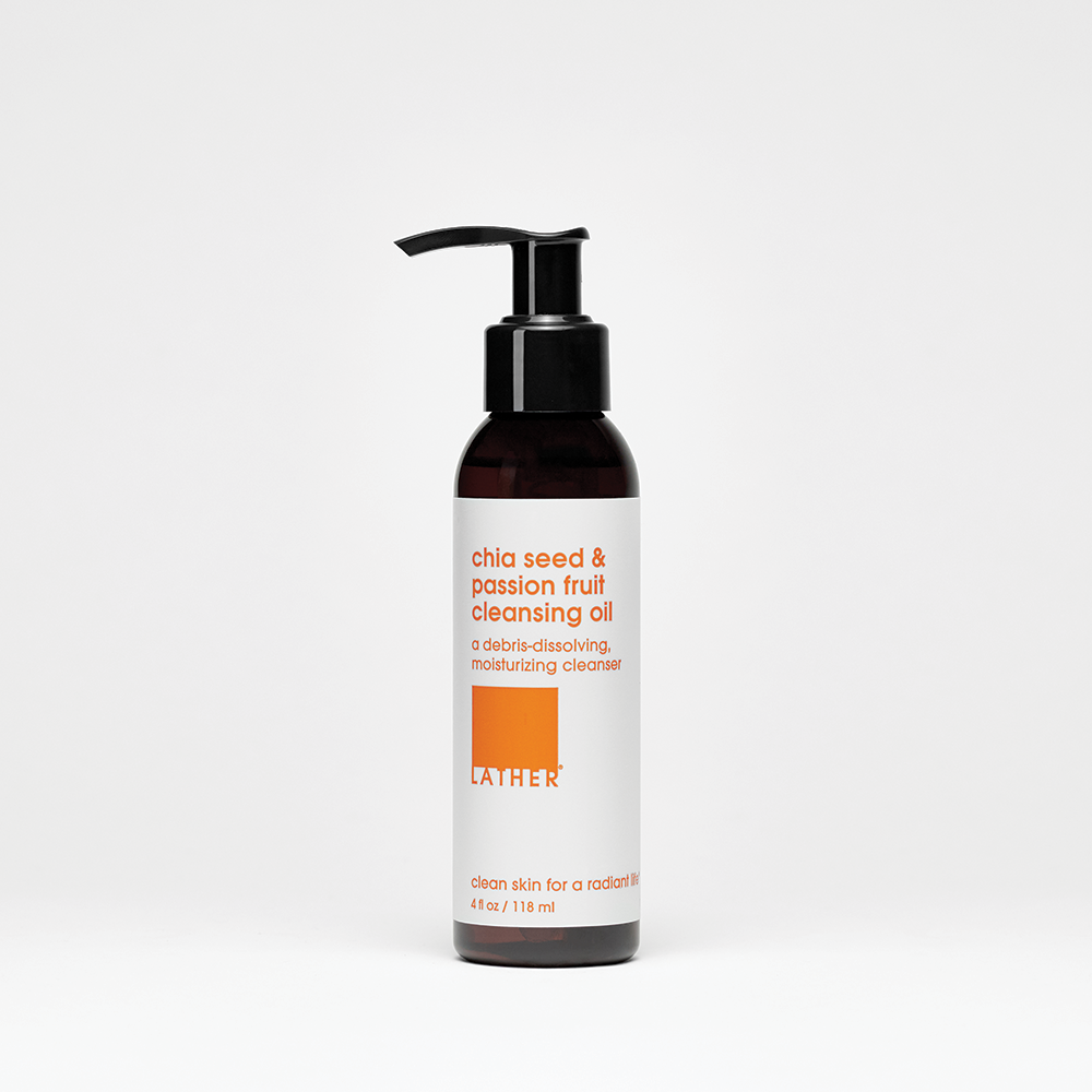 Organic Chia Seed & Passion Fruit Cleansing Oil for Face - Hydrating Makeup Remover & Deep Pore Cleanser - Perfect for Dry, Sensitive Skin & Daily Skincare Routine