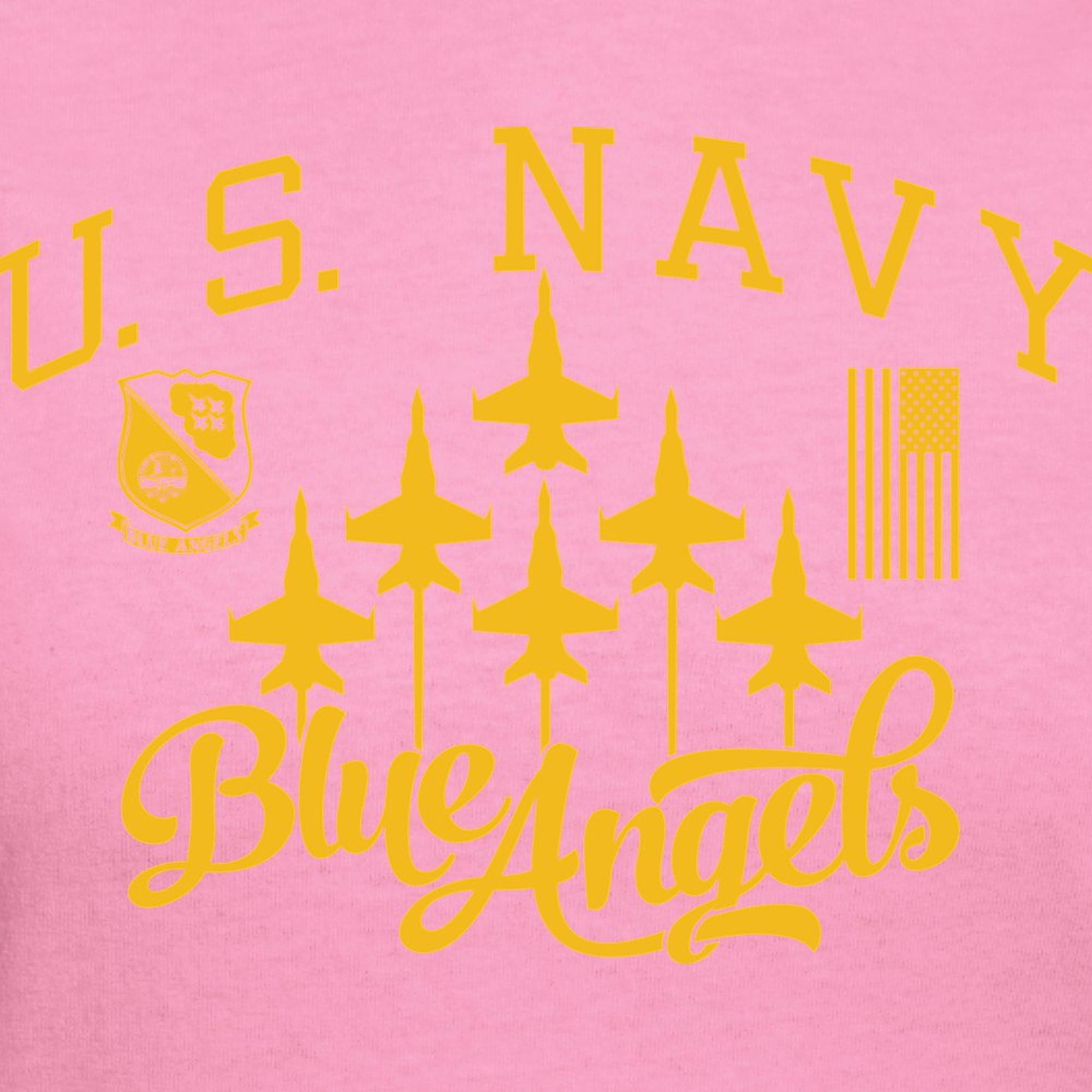 U.S. Navy Blue Angels Squad Women's Classic Cotton Dark Blue T-Shirt - Comfortable Casual Tee for Military Supporters & Aviation Enthusiasts
