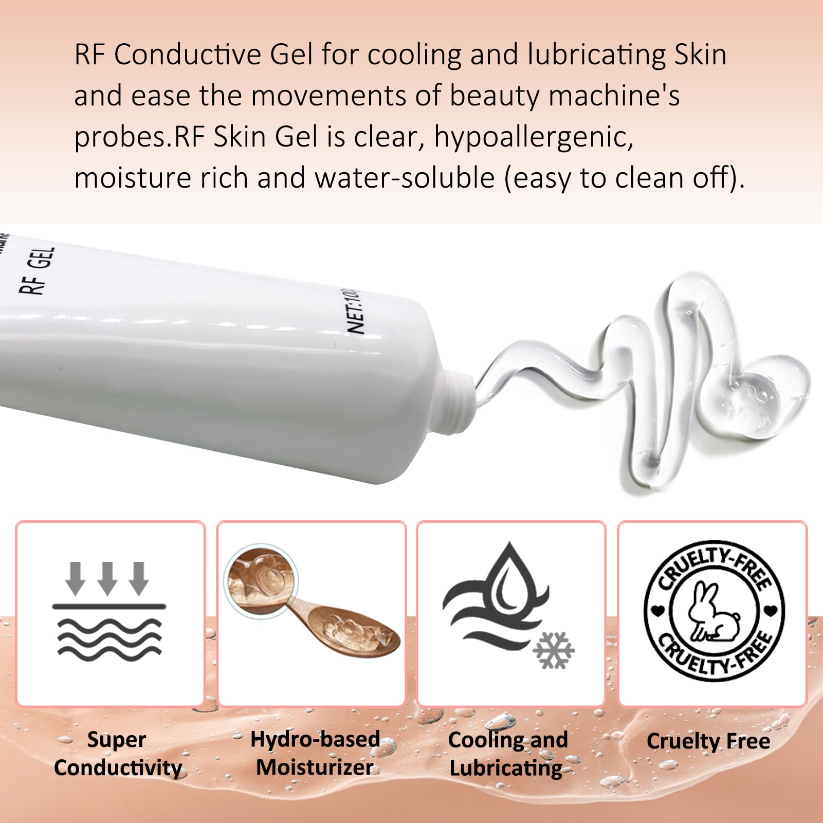 RF Gel (2 Pack) – Skin Cooling & Conducting Gel for RF Face Lifting, Skin Tightening & Beauty Devices | Perfect for Home Spa & Professional Treatments