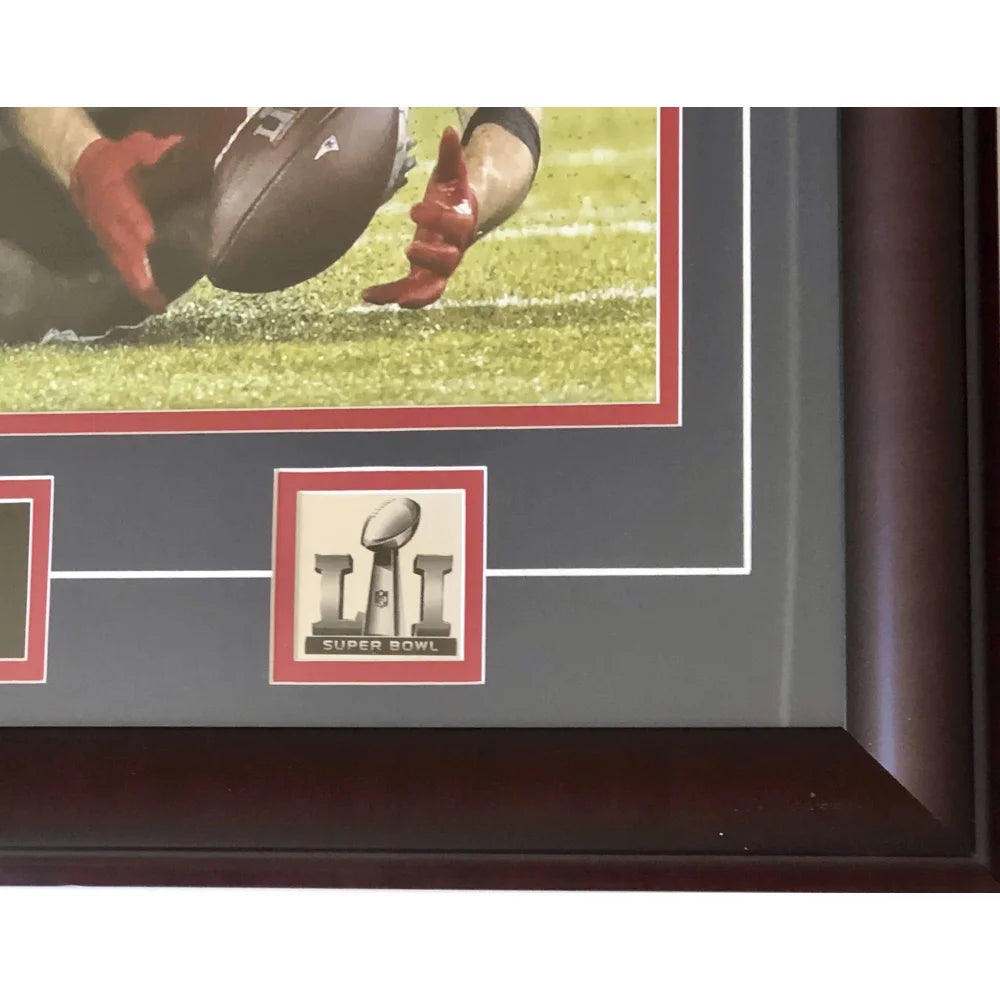 Julian Edelman Autographed 16x20 Super Bowl Photo Framed with Patriots COA & JSA Certificate - Perfect for Patriots Fans, Sports Memorabilia Collectors, and Man Cave Decor