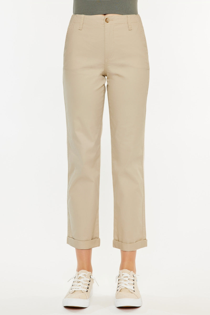Carol High Rise Slim Chino Pants for Women - Comfortable Stretch Tapered Ankle Pants for Work, Office & Casual Wear | Perfect for Business, Travel & Everyday Outfits