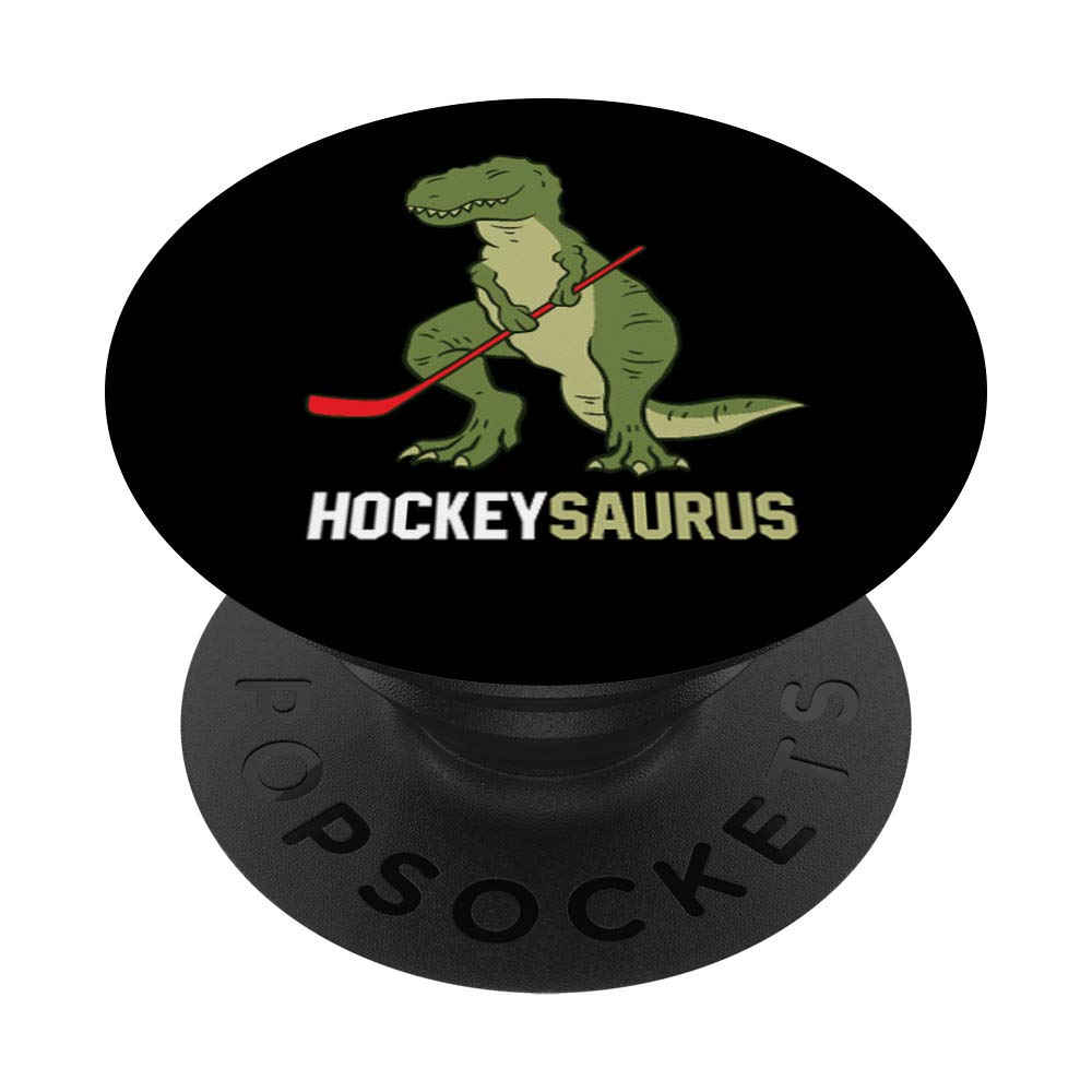 Dinosaur Ice Hockey PopSockets - Swappable PopGrip with Cute Hockeysaurus Design | Perfect for Hockey Fans, Gifts & Phone Accessories