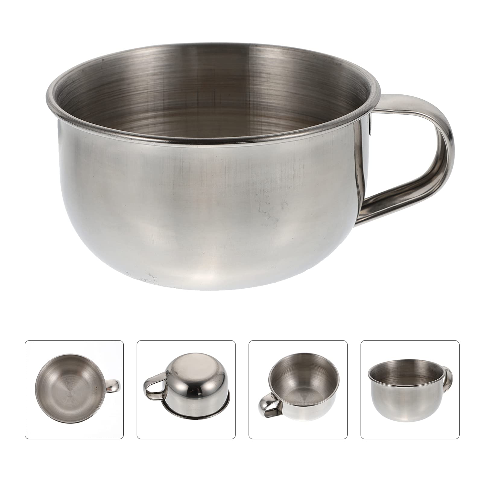 Stainless Steel Shaving Soap Bowl for Men - Travel Shaving Kit