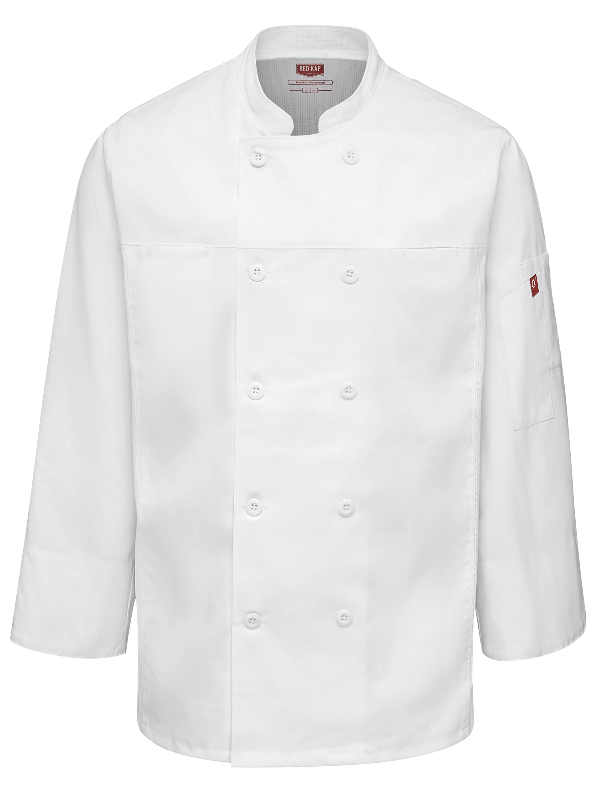 Red Kap Men's Deluxe Airflow Chef Coat - Professional Kitchen Uniform for Cooking, Baking & Culinary Arts - Comfortable & Breathable Workwear for Chefs, Cooks & Restaurant Staff