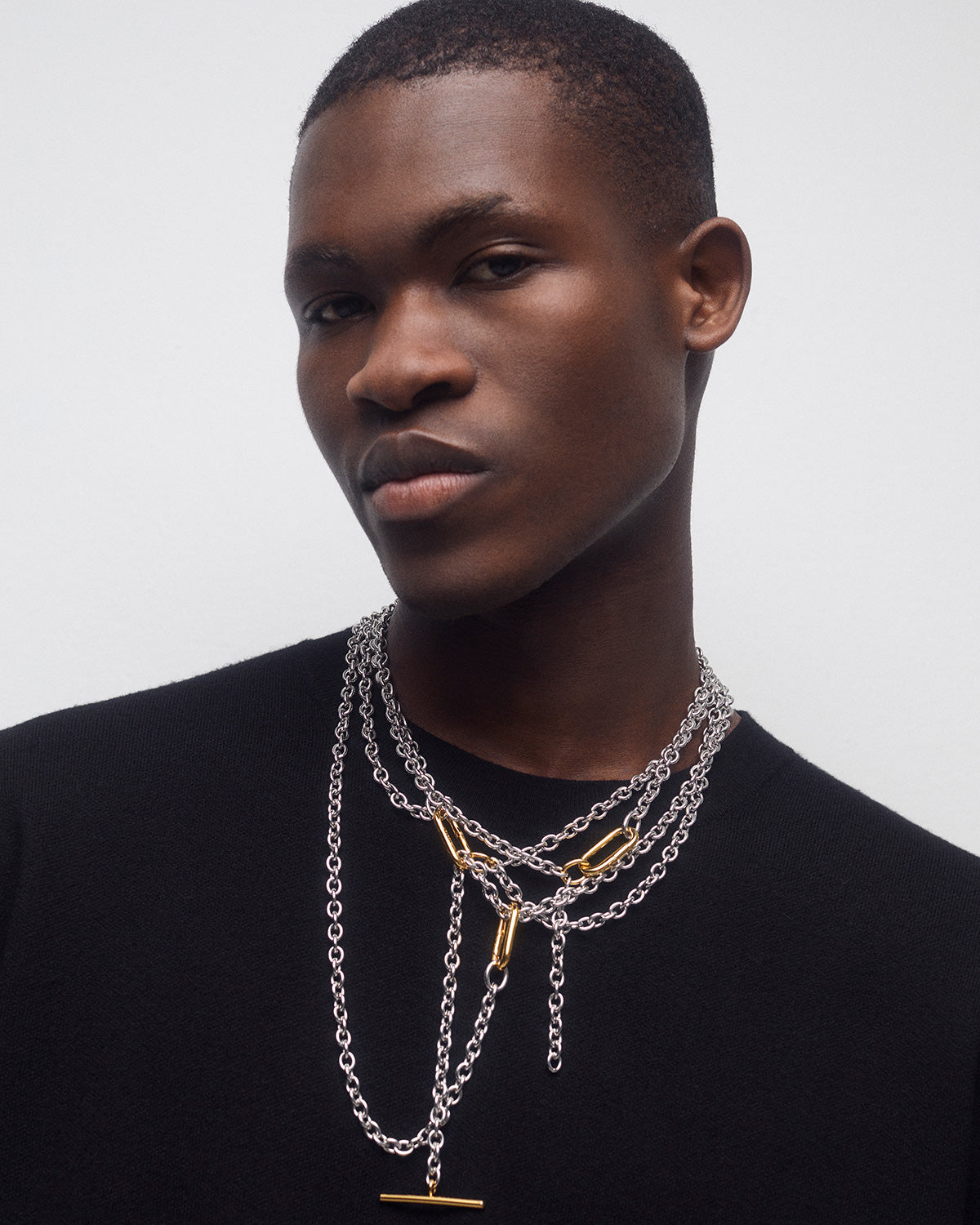 GRID 7 Long Beat Chain Necklace - Trendy Layered Gold Choker for Women | Perfect for Parties, Date Nights & Everyday Wear