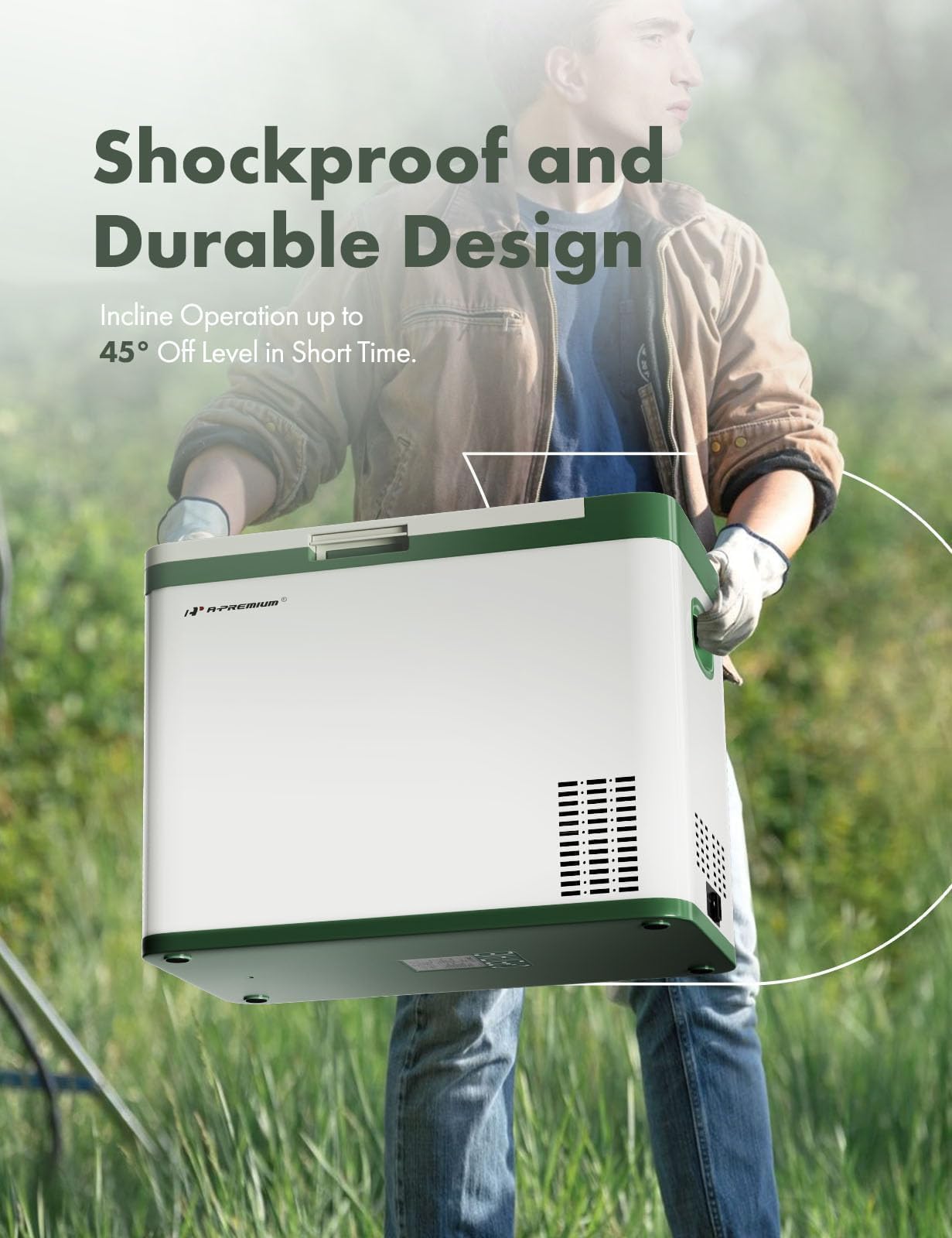 Premium 37QT/34.9L Portable Car Refrigerator Freezer Cooler -4°F~68°F, 12V/24V DC & 110V/240V AC Fast Cooling for Truck, RV, Camping, Road Trips, Home Party & Outdoor Adventures - Perfect for Picnics, Beach Days & Tailgating