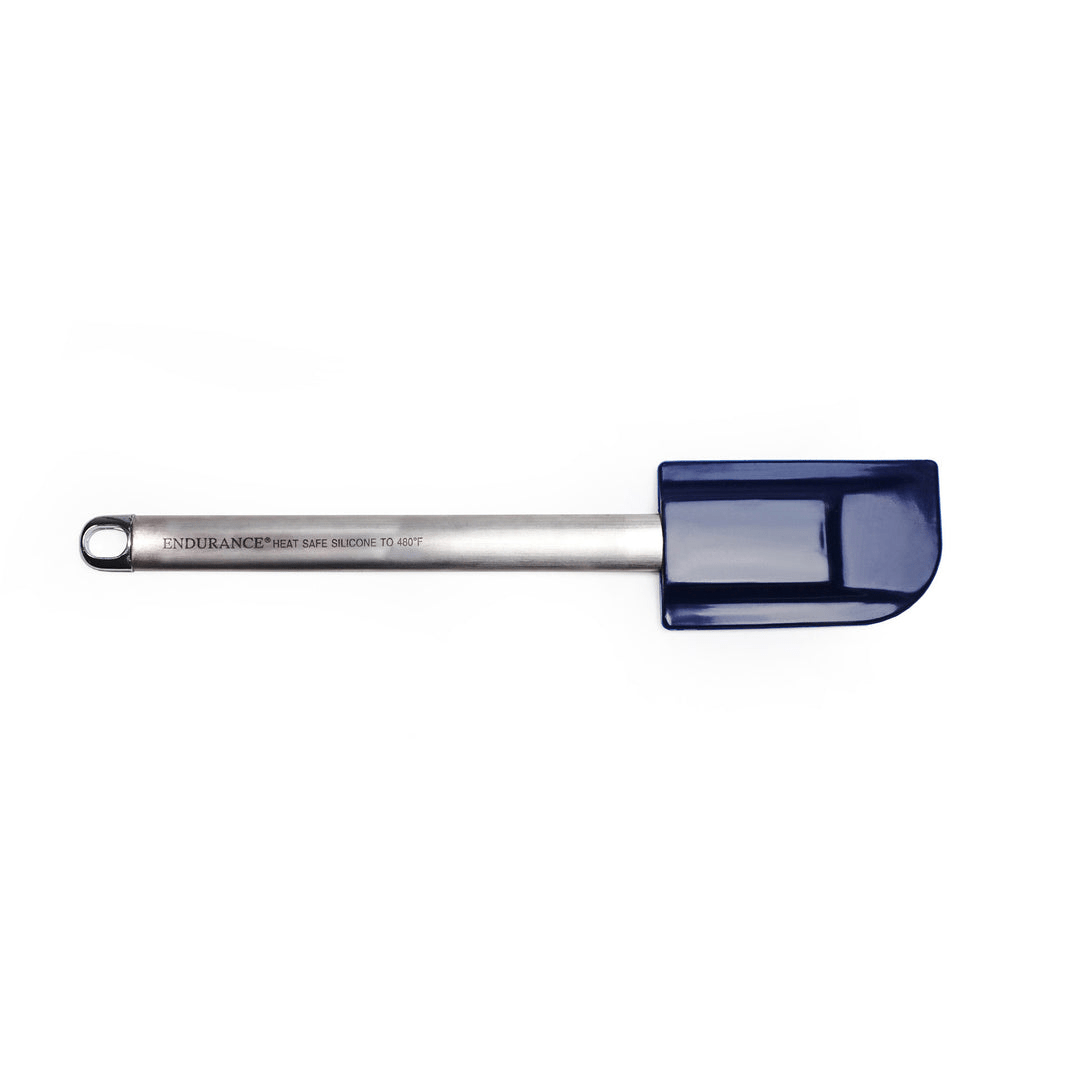 Premium Silicone Spatula with Stainless Steel Handle - Large Blue Kitchen Utensil for Baking, Cooking & Mixing - Heat Resistant & Non-Slip Grip