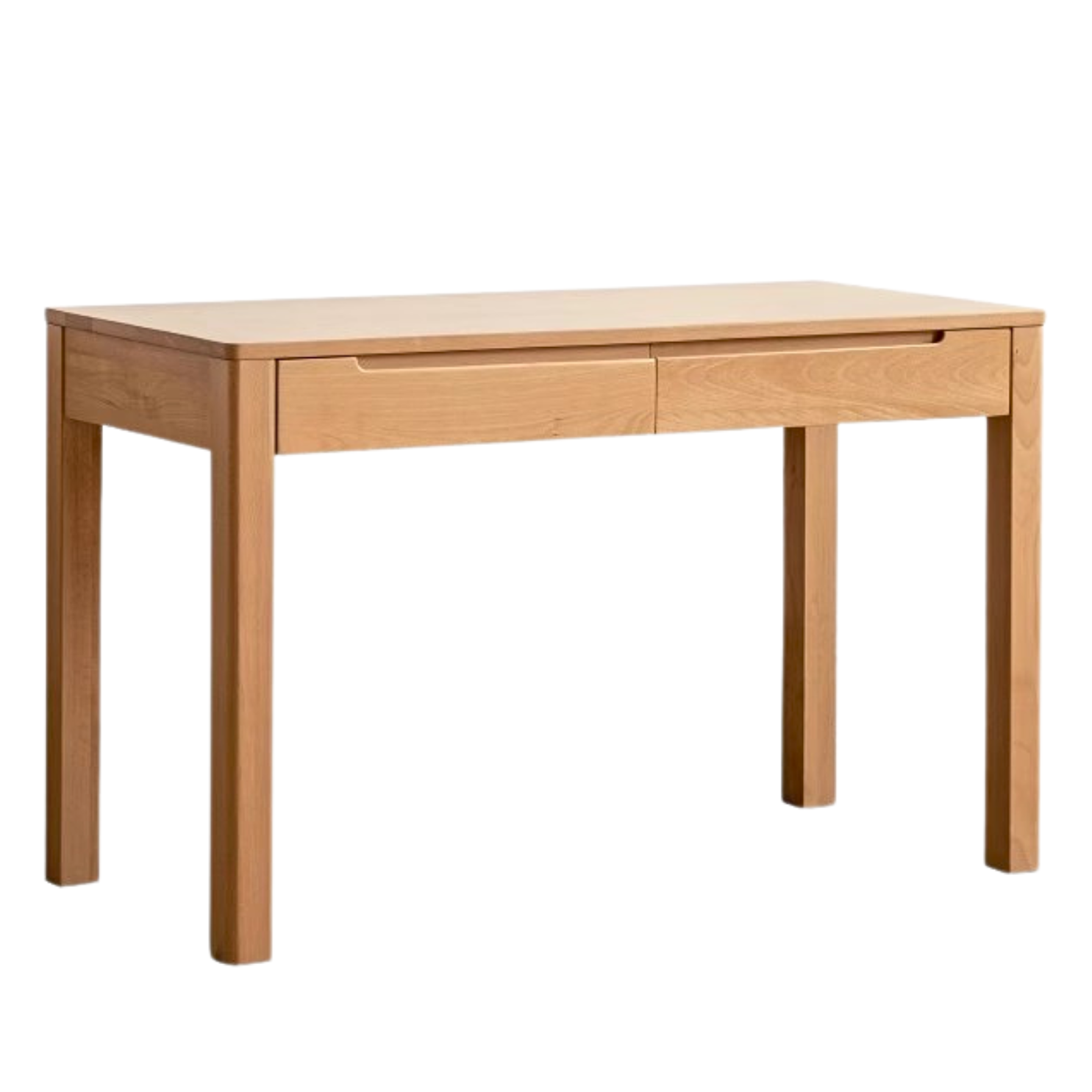 Solid Beech Wood Computer Desk for Home Office - Ergonomic Study Desk with Ample Workspace for Writing, Working & Remote Learning