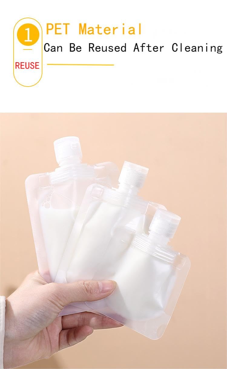 Portable Travel Toiletry Bags for Liquids - TSA Approved Leakproof Makeup Organizer - Clear Cosmetic & Skincare Bottle Containers for Airplane Carry On & Weekend Trips