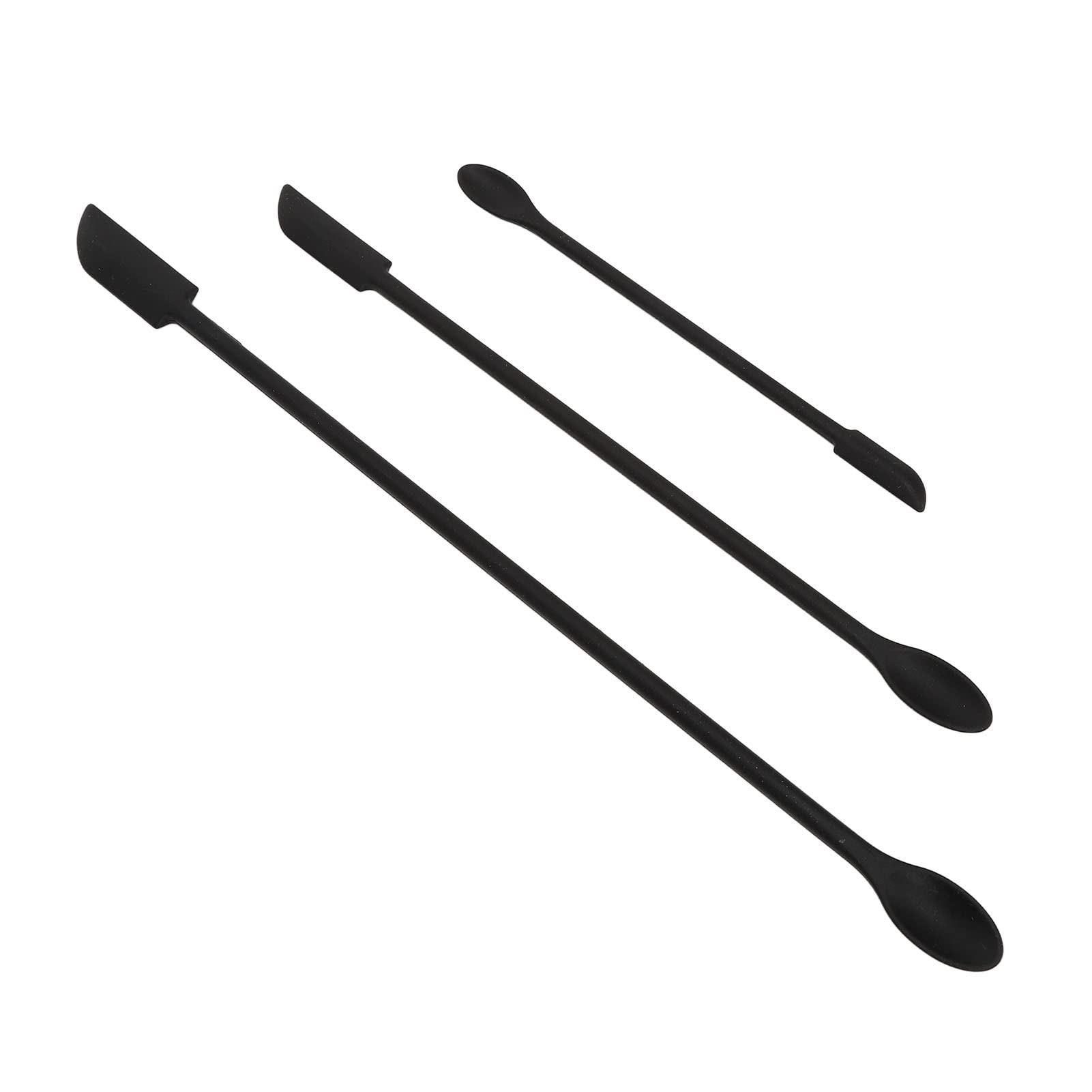 3Pcs Mini Silicone Spatula Set - Double Ended Makeup Scraper for Lip Gloss & Nail Polish - Perfect for Cosmetics, Skincare & DIY Beauty Projects