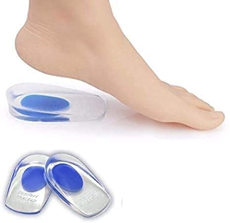 Orthopedic Gel Heel Cups for Pain Relief - Silicone Heel Pads for Heel Spurs, Plantar Fasciitis & Ankle Support - Shock Absorbing Shoe Inserts for Men & Women (Blue) - Perfect for Running, Walking & Everyday Comfort