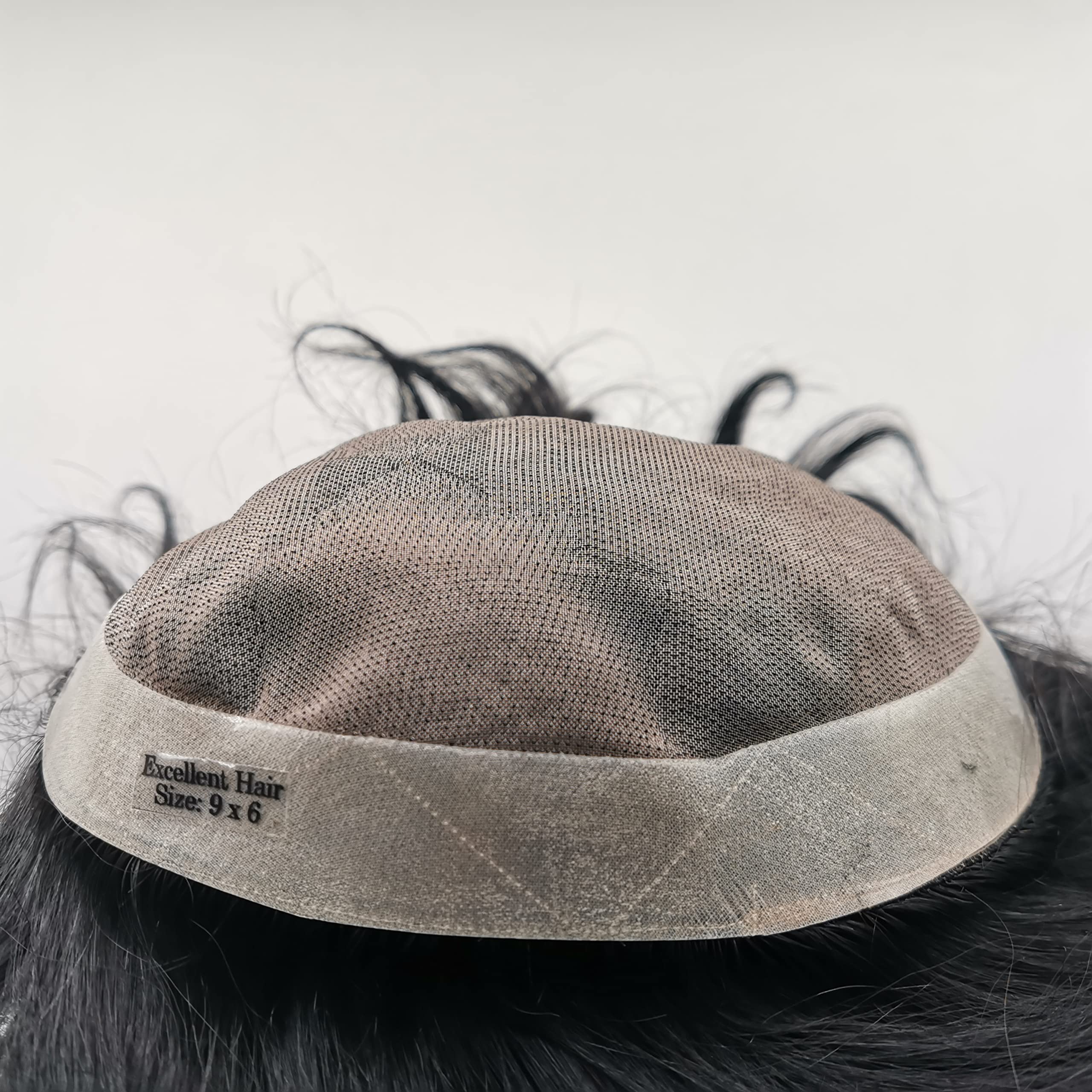 100% European Real Human Hair Toupee for Men - Mono Lace Hair Replacement System with PU Perimeter (#1B Off Black, 6x9) | Natural Looking Hairpiece for Thinning Hair & Baldness Cover | Perfect for Daily Wear, Special Occasions & Confidence Boost