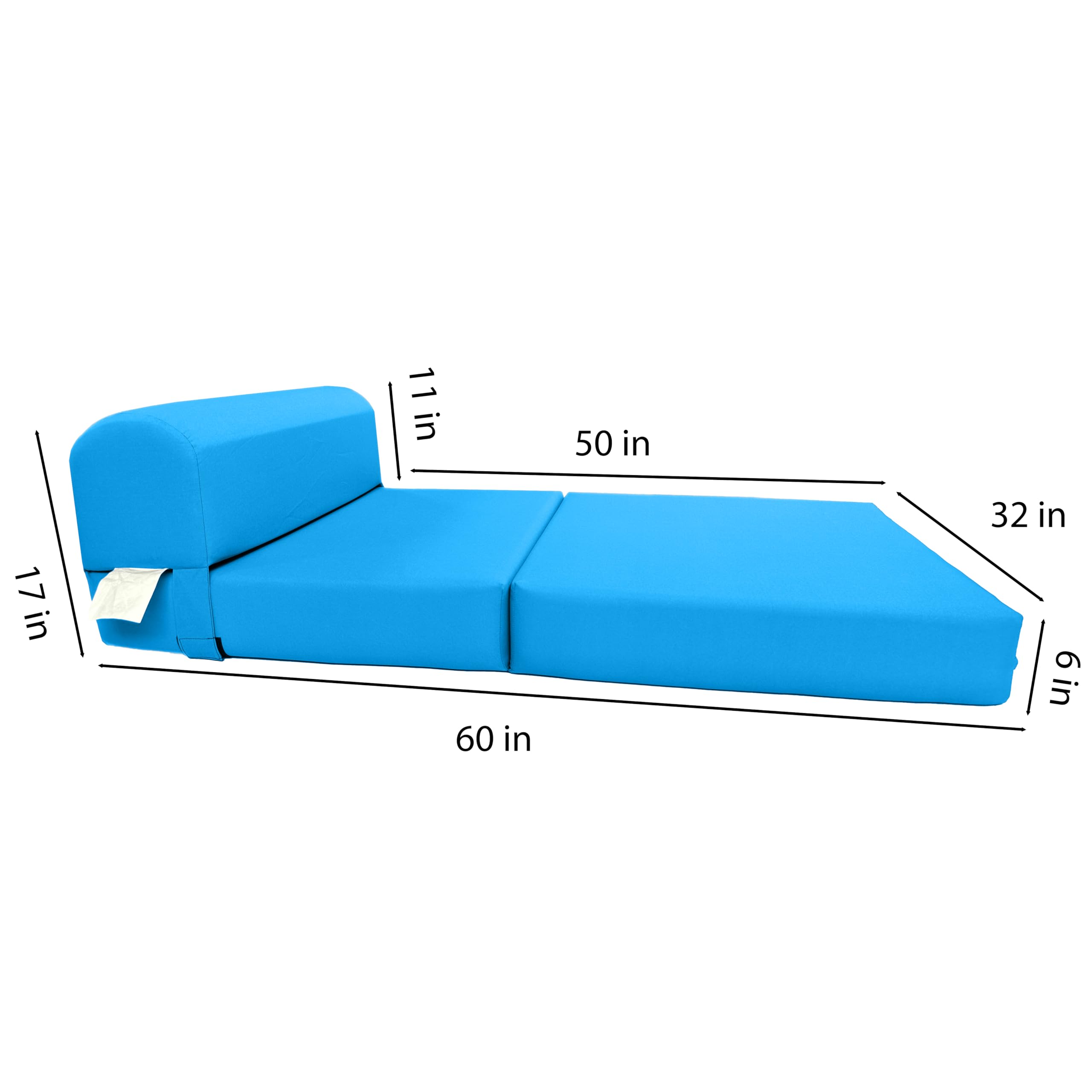 D&D Futon Sleeper Chair - Convertible Folding Bed & Sofa with High-Density Foam Mattress (70