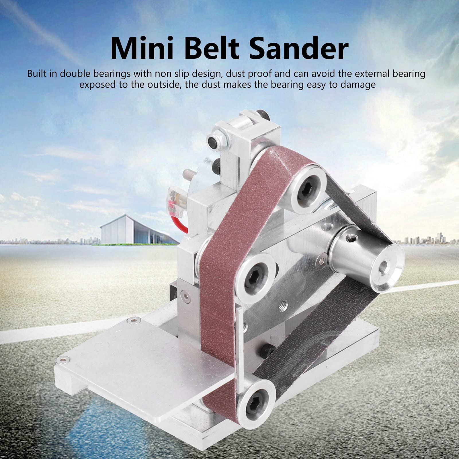 Handheld Mini Belt Sander - Compact Sanding Machine with Governor for Woodworking, Metal & Arc Polishing | Perfect for DIY Projects, Furniture Refinishing & Sharpening Tools