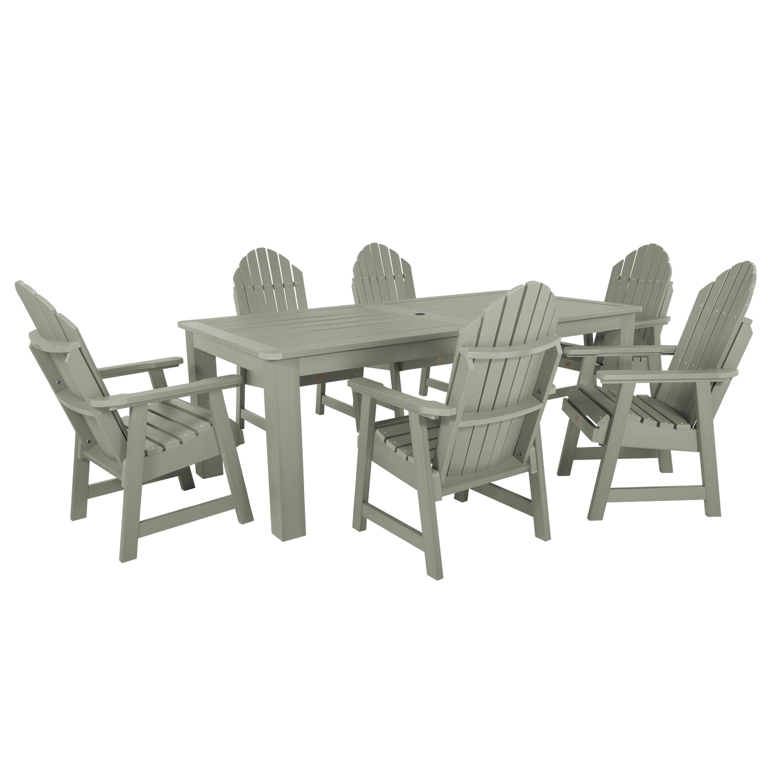 Premium Hamilton 7-Piece Outdoor Dining Set 42x84 Inches - Patio, Garden, Backyard Furniture for Dining & Entertaining