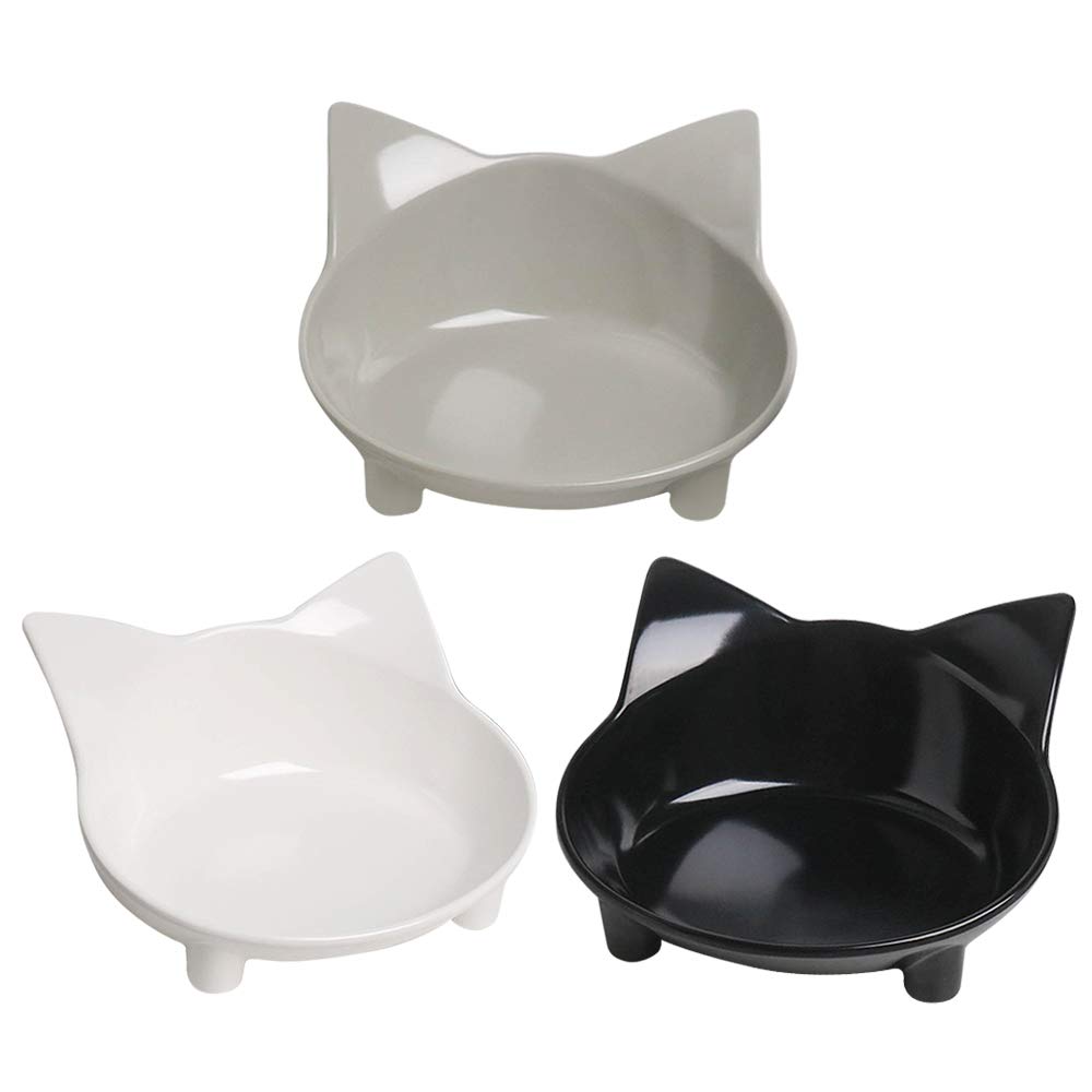 **Non-Slip Cat Bowls for Food & Water - Whisker Relief Shallow Pet Dish, Safe Food-Grade Material for Kittens, Puppies & Small Animals - Perfect for Stress-Free Feeding at Home or Travel**