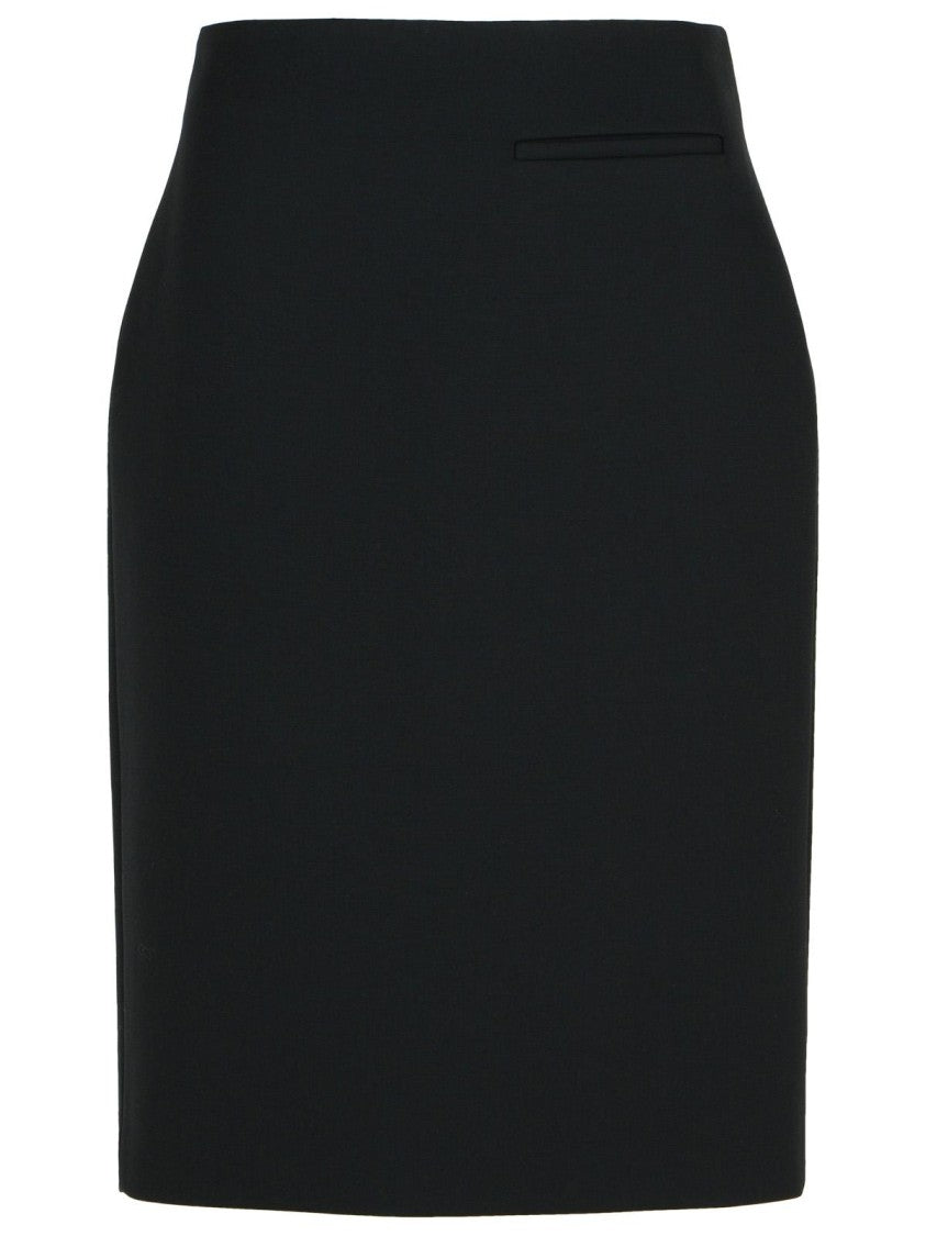 Black Wool Blend Pencil Skirt for Women - Stylish Office & Casual Wear - Perfect for Work, Dates & Everyday Outfits