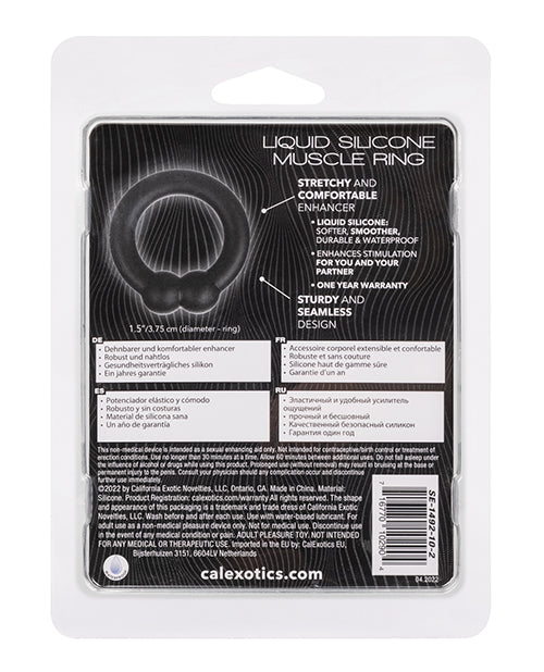 Alpha Liquid Silicone Muscle Ring - Black | Flexible Workout & Gym Accessory for Men | Perfect for Weightlifting, CrossFit & Fitness Training
