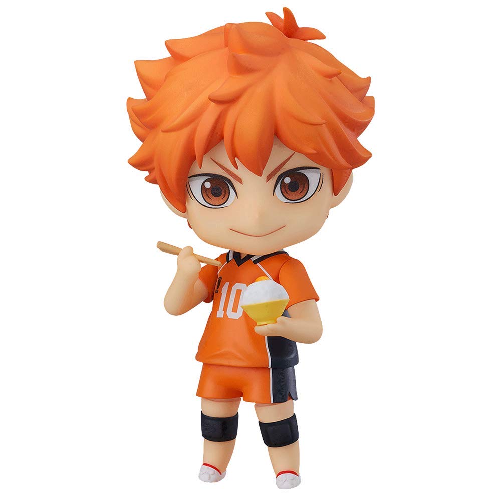 JJRPPFF Q Version Shoyo Hinata Action Figure - 3.9 Inch Haikyuu!! Anime Character Model with Multiple Accessories & Joint Movement | PVC Nendoroid Collectible for Anime Fans (Perfect Gift for Birthday, Christmas, or Home/Office Display)