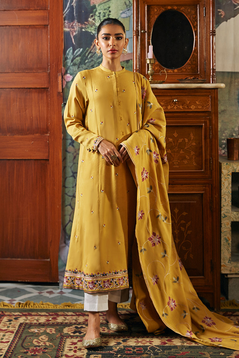 Mustard Glory 2 Piece Marina Embroidered Suit for Women - Elegant Beachwear & Summer Outfit for Vacations, Parties & Special Occasions