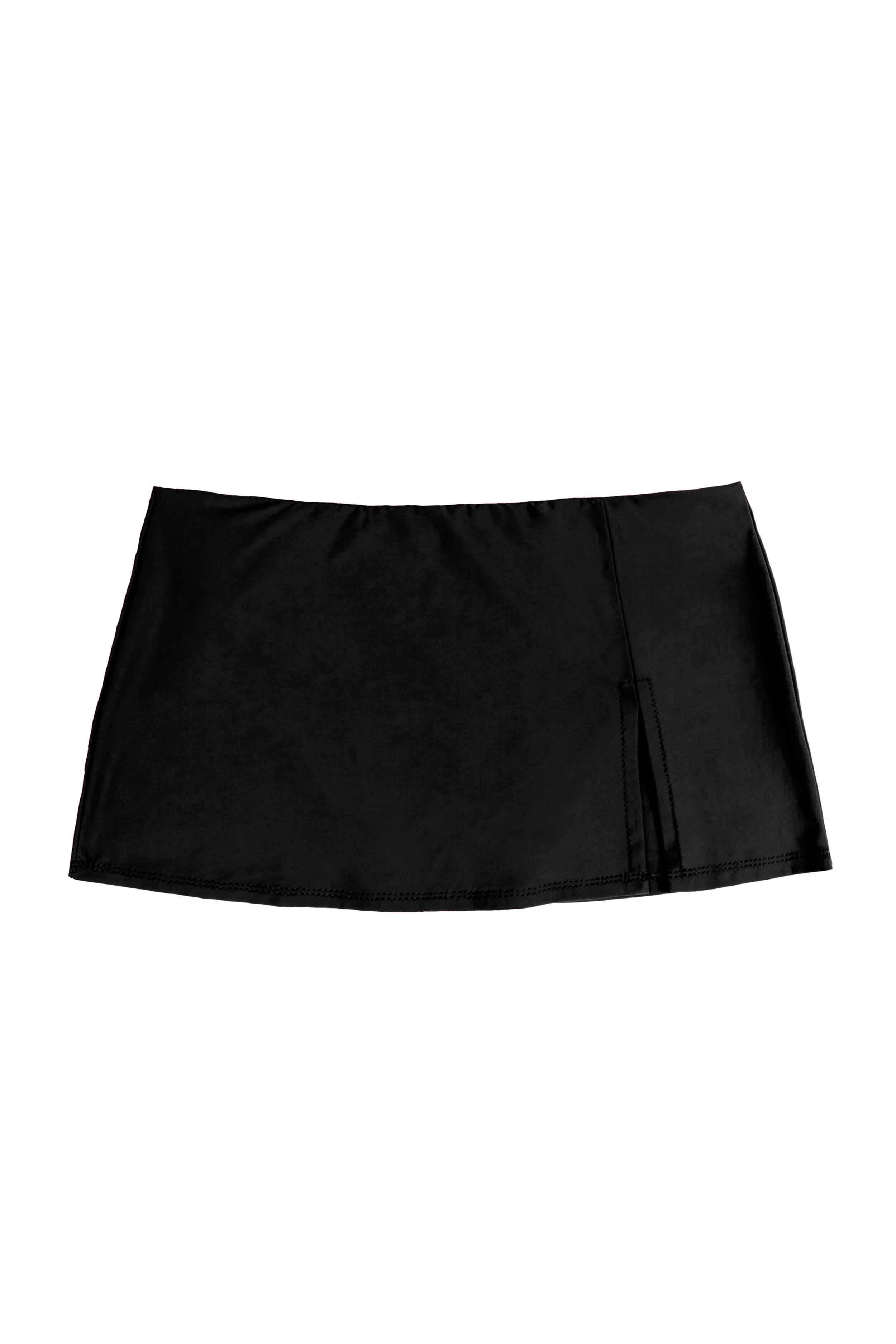 Elegant Black Skirted Bottom with Side Slit - Perfect for Office Wear, Evening Events & Casual Outings