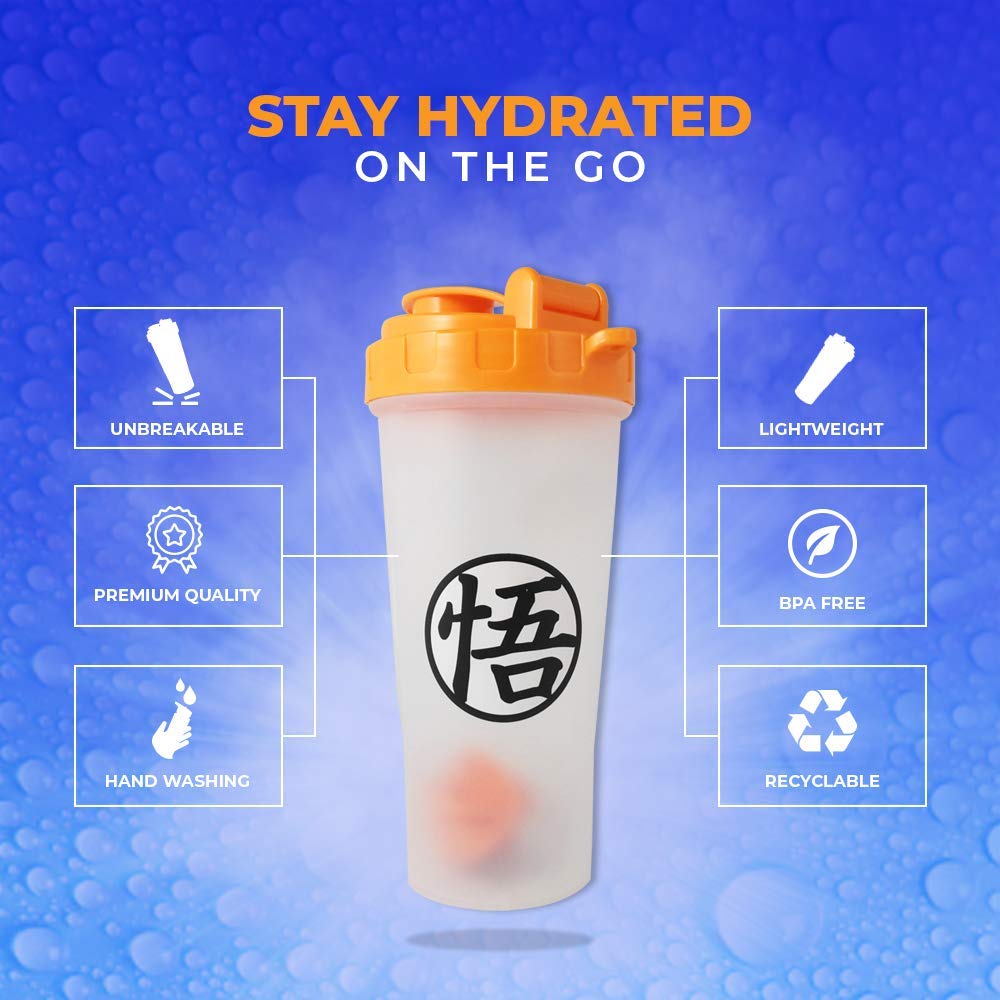 20oz Gym Shaker Bottle for Protein Shakes & Smoothies - Workout & Fitness Use