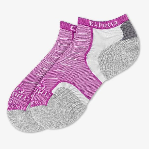 Thorlo Experia Micro Mini Crew Unisex Socks - Very Berry Color - Lightweight & Breathable for Running, Hiking & Outdoor Activities