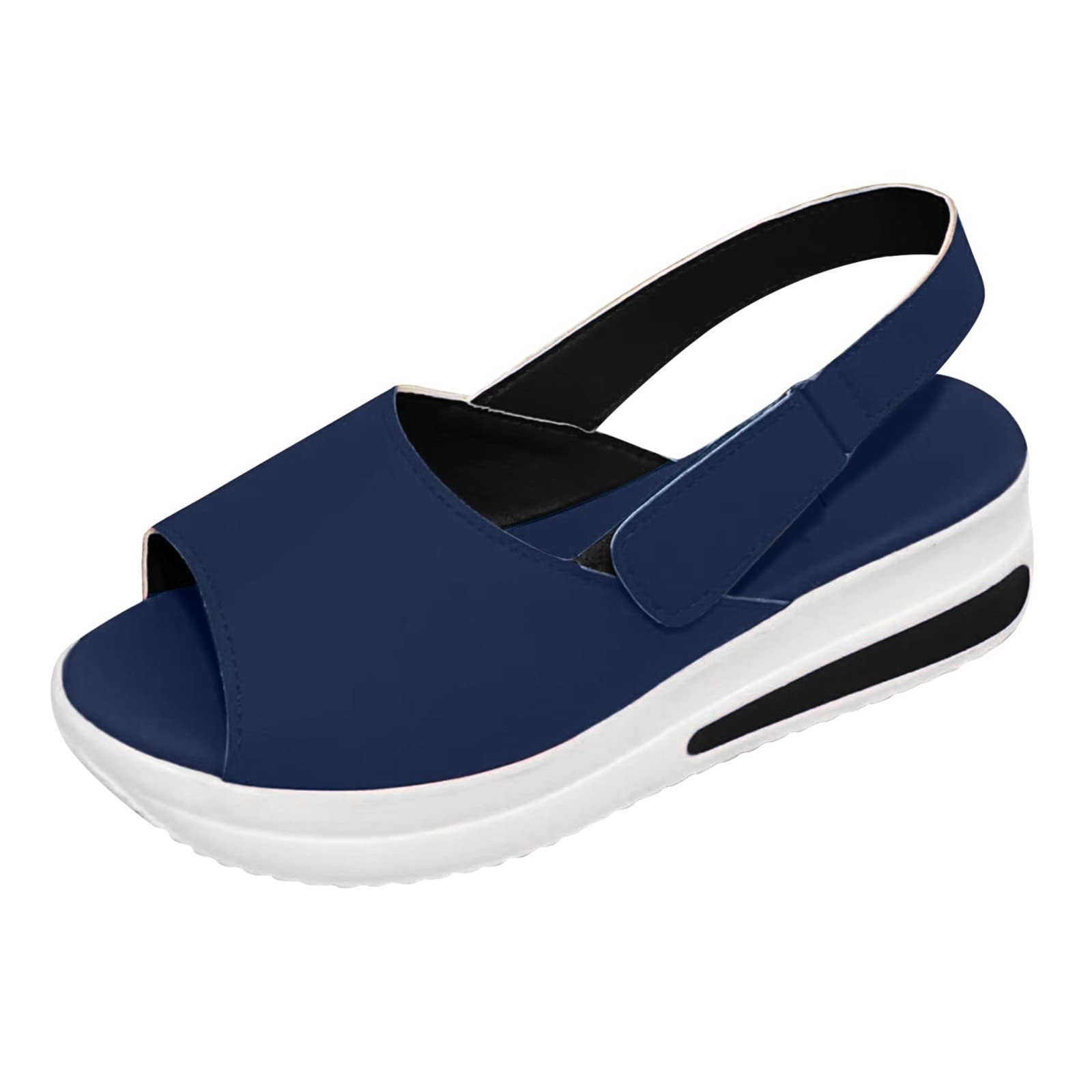 Women's Adjustable Buckle Peep Toe Slingback Platform Wedge Sandals - Comfortable Walking Shoes for Women | Perfect for Beach, Vacation & Summer Outfits