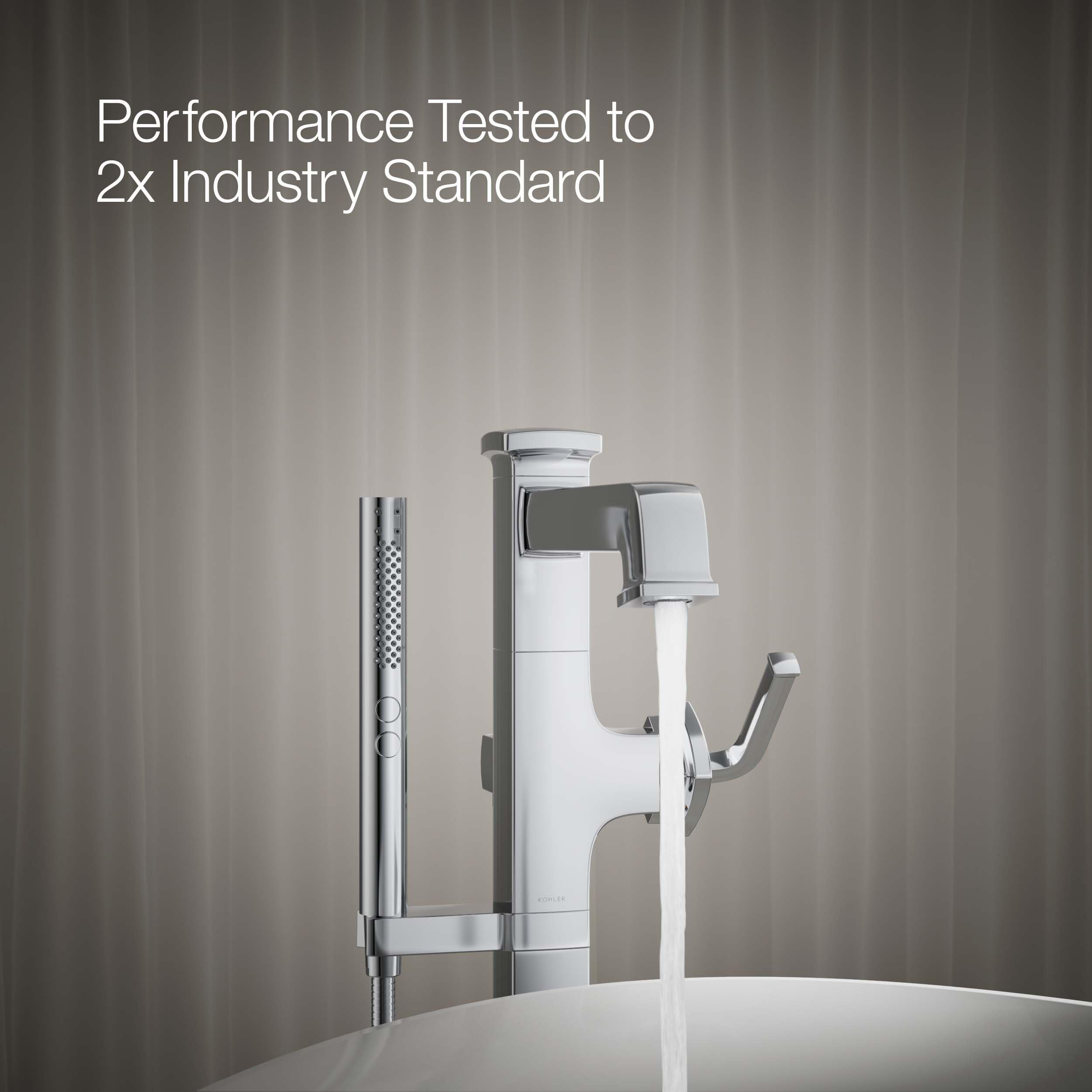 KOHLER RIFF® Freestanding Bathroom Faucet Trim - Modern Matte Black Bathroom Sink Faucet for Spa, Luxury Home & Hotel Renovation