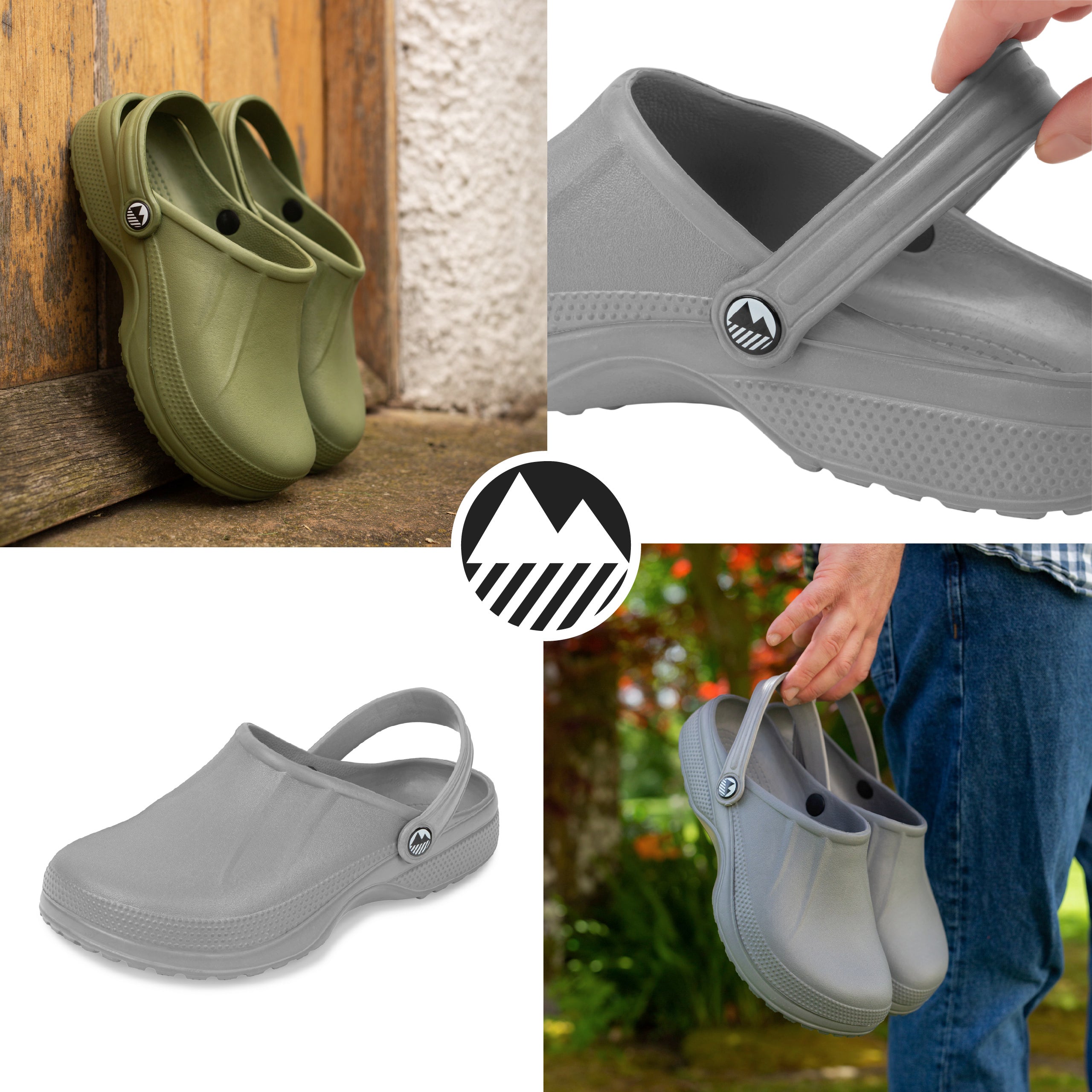 Men's Allonby Classic Garden Clogs - Wide Fit Comfortable Slip-On Shoes for Outdoor Work, Gardening & Beach Use