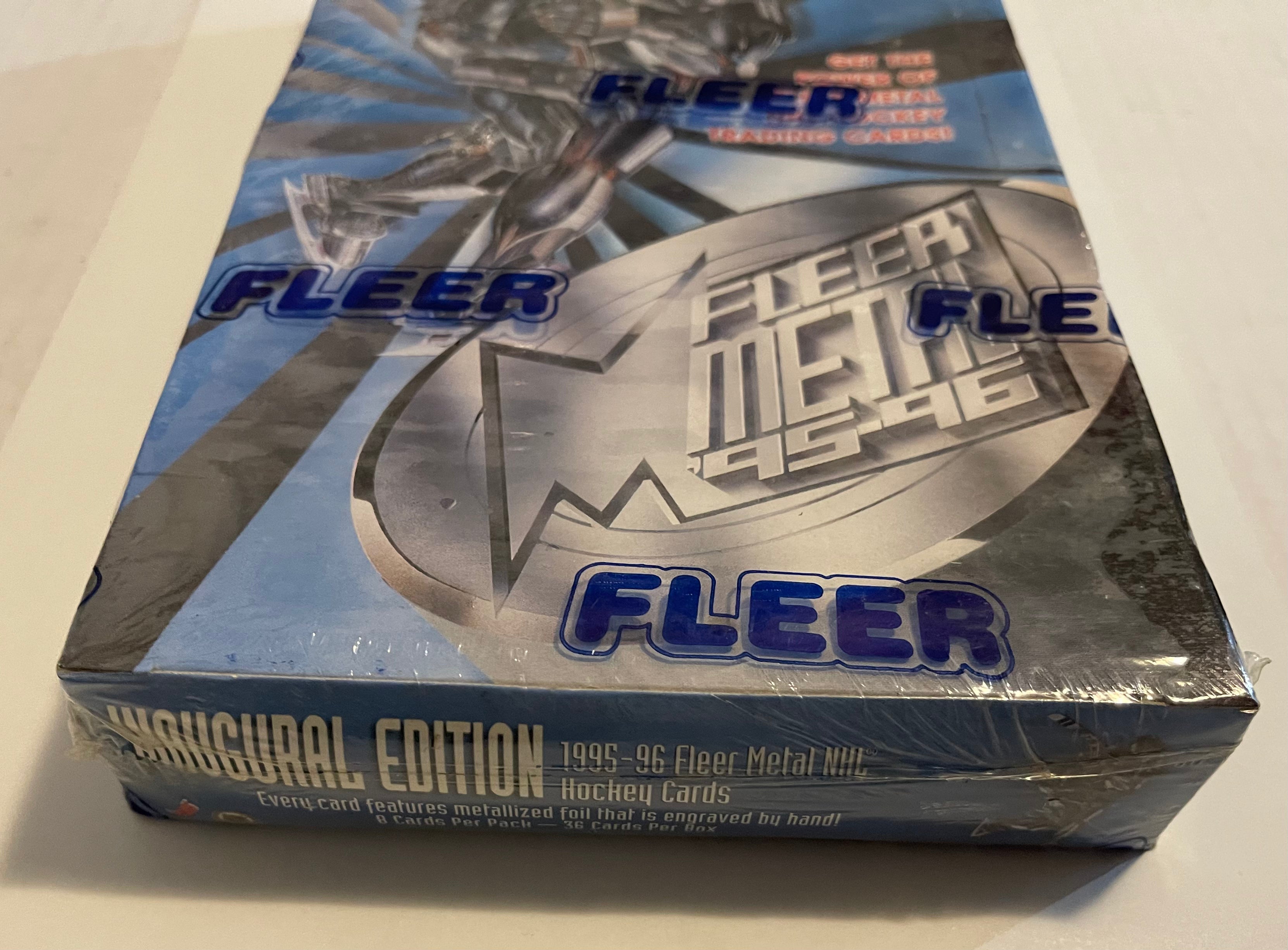 1995-96 Fleer Metal Hockey Cards - 36 Packs Factory Sealed Box with Rare Collectibles | Perfect for Sports Memorabilia Collectors & NHL Fans