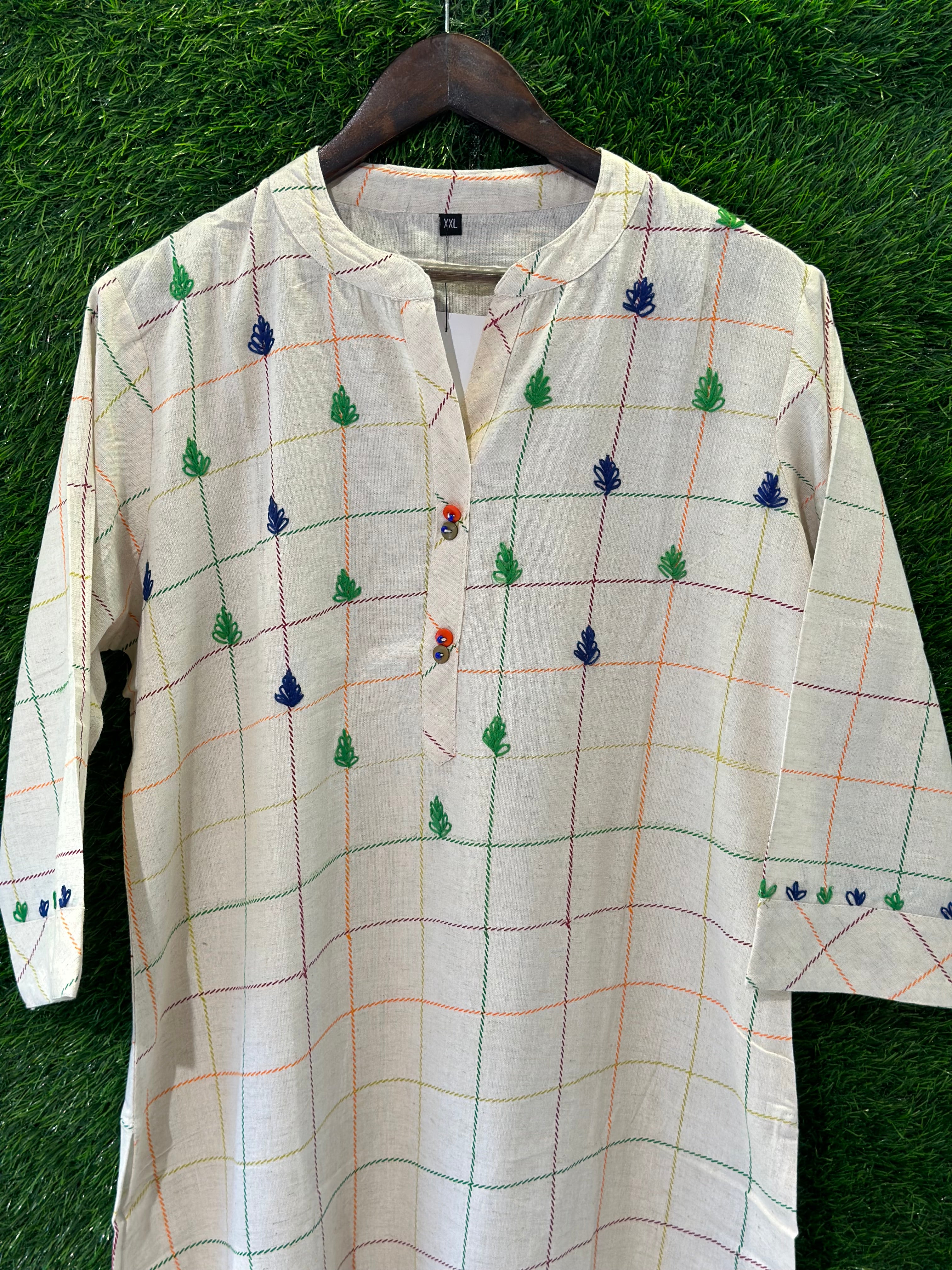 Authentic Kolkata Classic Kurta for Men - Traditional Indian Cotton Tunic - Perfect for Festivals, Weddings & Cultural Events