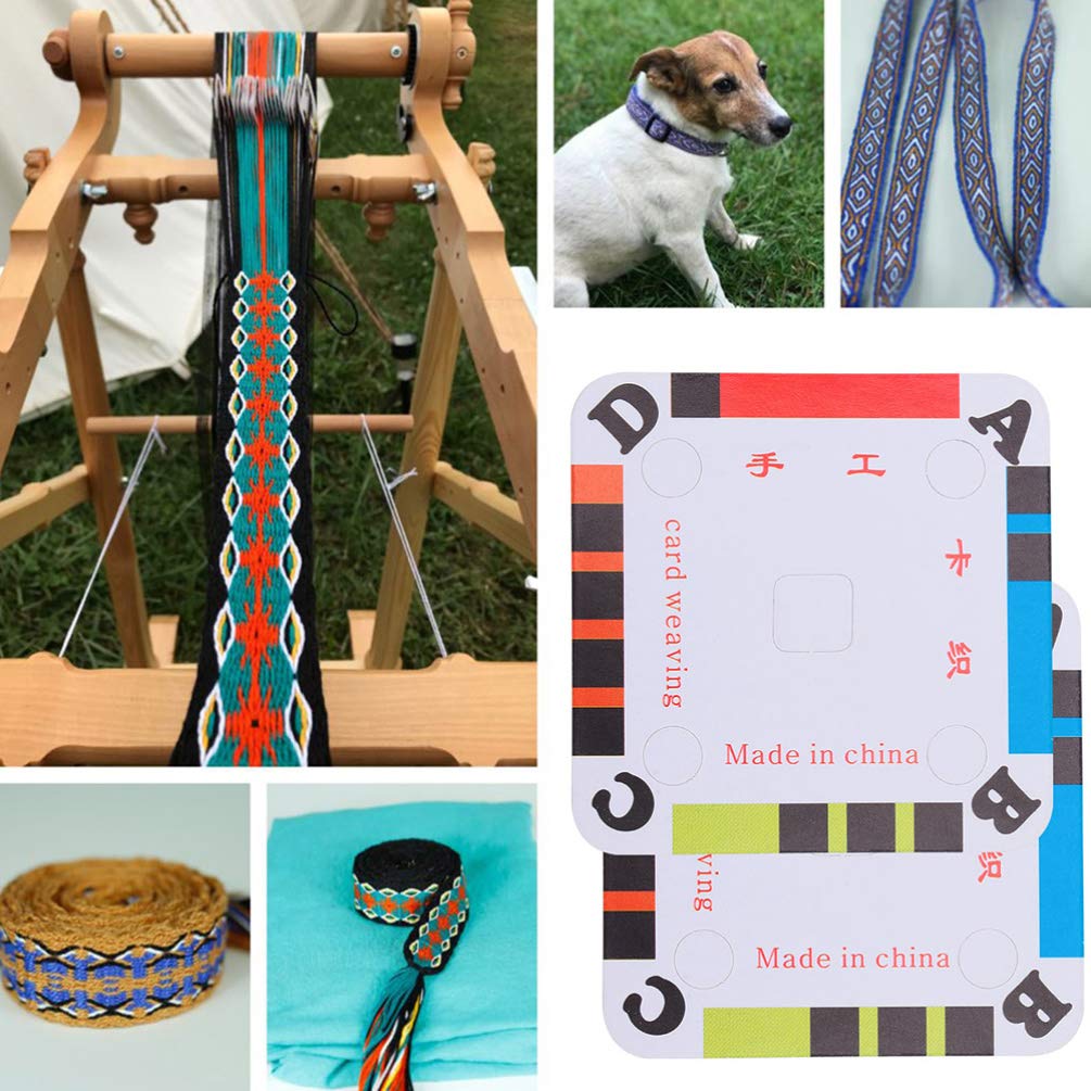 200Pcs Weaving Cards for Inkle Loom - 5cm Cardboard Tablet Weaving Supplies | DIY Handmade Weaving Tools for Craft Projects, Loom Weaving & Fiber Art Creations