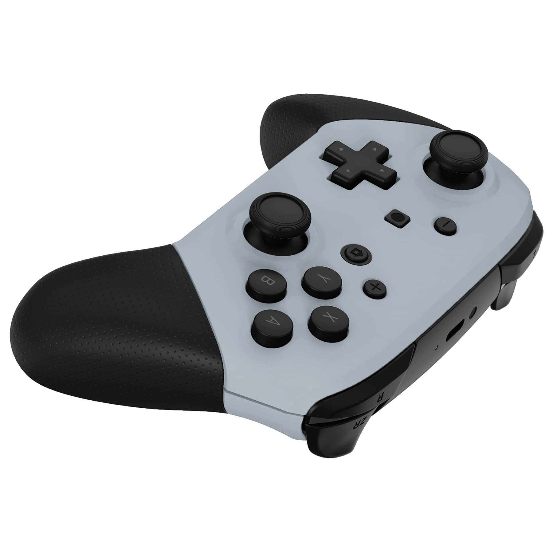 eXtremeRate New Hope Gray Faceplate & Backplate Replacement Shell for Nintendo Switch Pro Controller - DIY Custom Housing Case (Controller Not Included) - Perfect for Gaming Enthusiasts & Modders