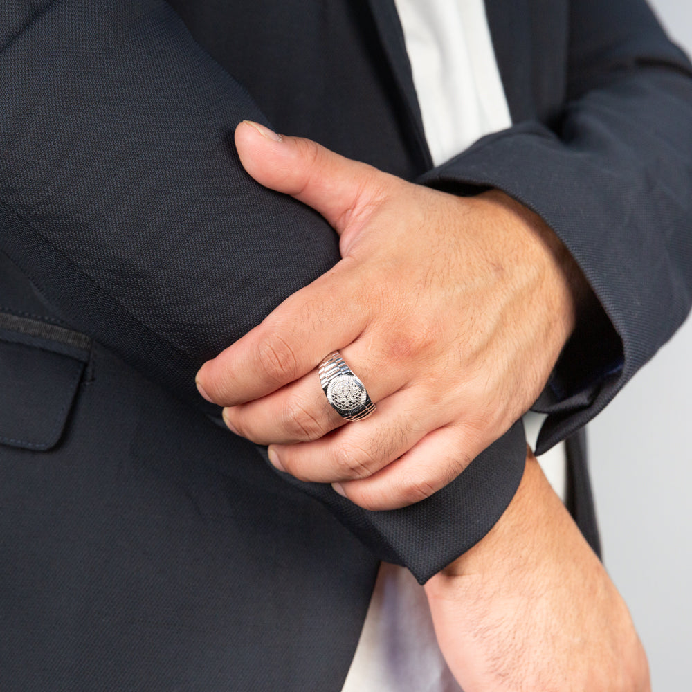 12-Piece Brilliant Cut Diamond Men's Sterling Silver Ring Set – Perfect for Weddings, Anniversaries & Special Occasions