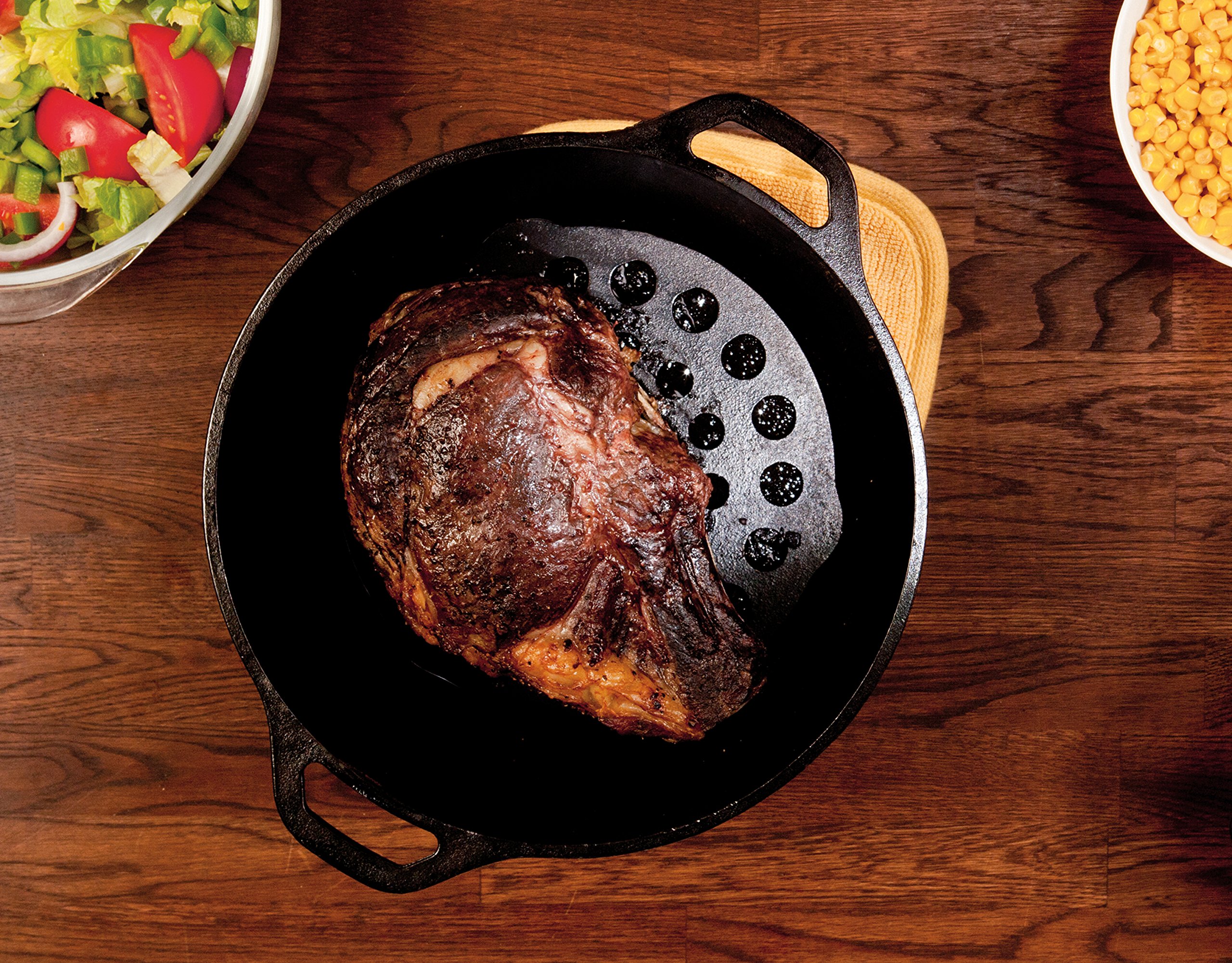 Lodge Pre-Seasoned Cast Iron Dutch Oven with Meat Rack - 12 Inch Deep Camping Oven (8QT/8 Inch) - Perfect for Outdoor Cooking, Camping, and Dutch Oven Recipes