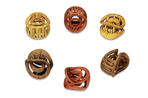 Alevan Art Hair Claw Clips for Women - 6 Pack Non-Slip Banana Hair Clips for Girls & Women - Perfect for Ponytails, Buns & Updos - Hair Accessories for Daily Use, Work & Special Occasions