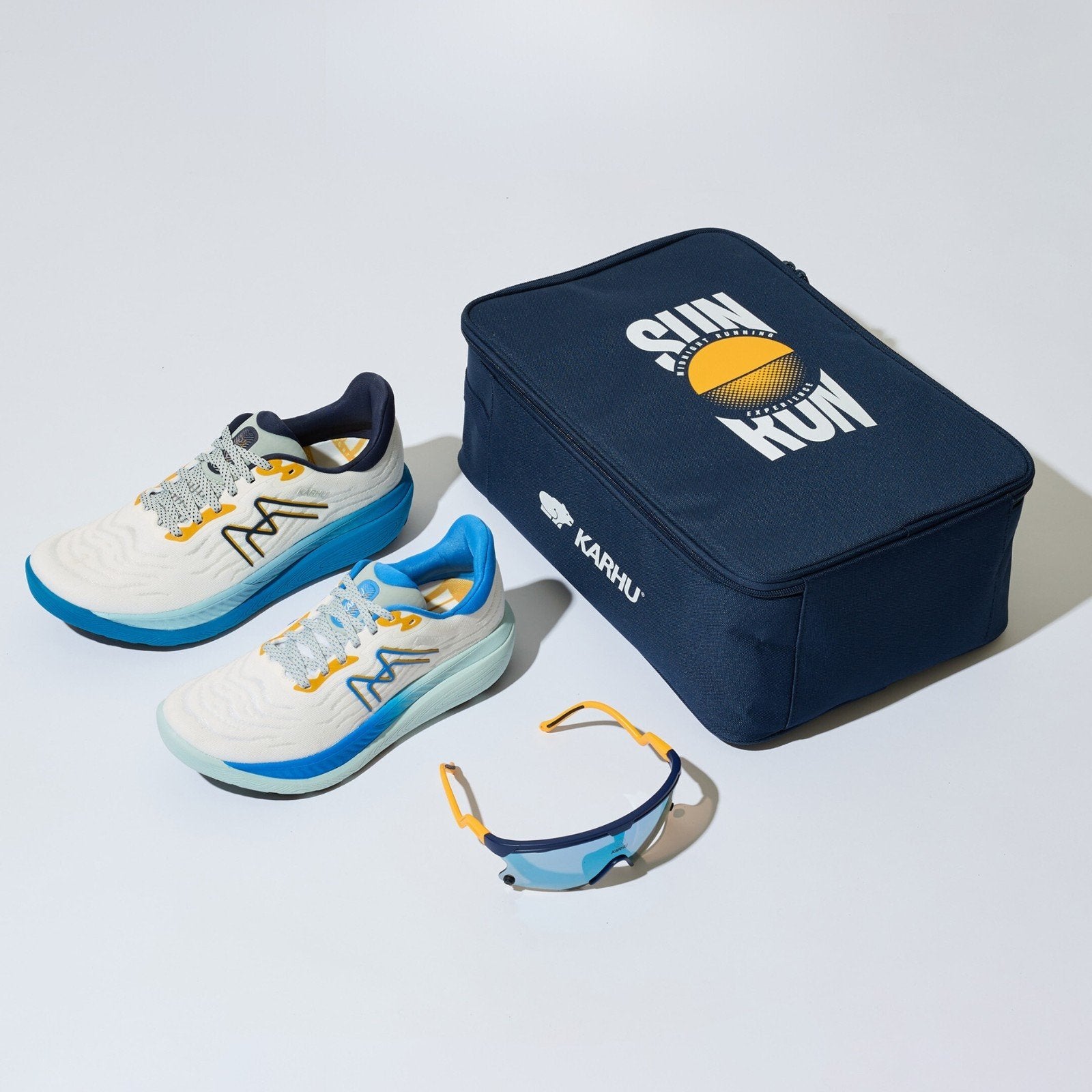 IKONI 3.0 Men's Running Shoes - White & Mood Indigo | Lightweight Breathable Athletic Sneakers for Jogging, Gym Workouts & Outdoor Activities