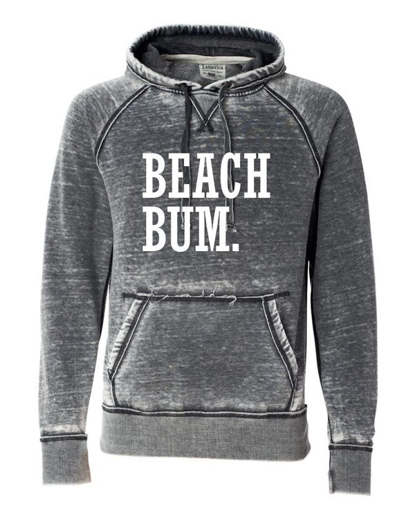 Vintage Beach Bum Hoodie for Women - Curvy Fit, Made in USA - Perfect for Casual Wear, Beach Outings & Cozy Loungewear