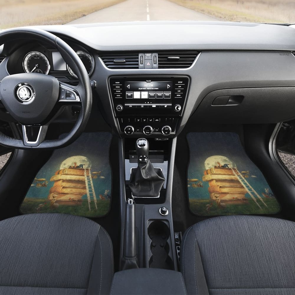 Premium Car Floor Mats for Book Lovers - Waterproof & Non-Slip Car Mats for Reading Enthusiasts - Perfect for Commuters, Road Trips & Book Club Members