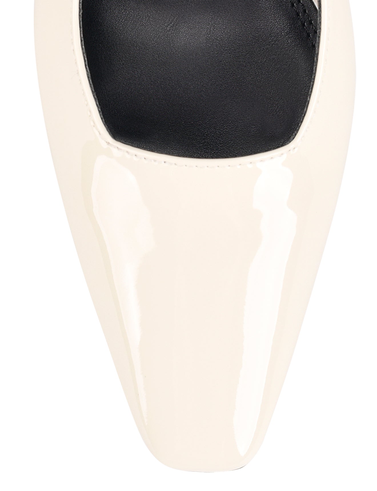 Renee Women's Slingback Block Heel Sandals - Chalk White Patent Leather Dress Shoes for Wedding, Party & Office Wear