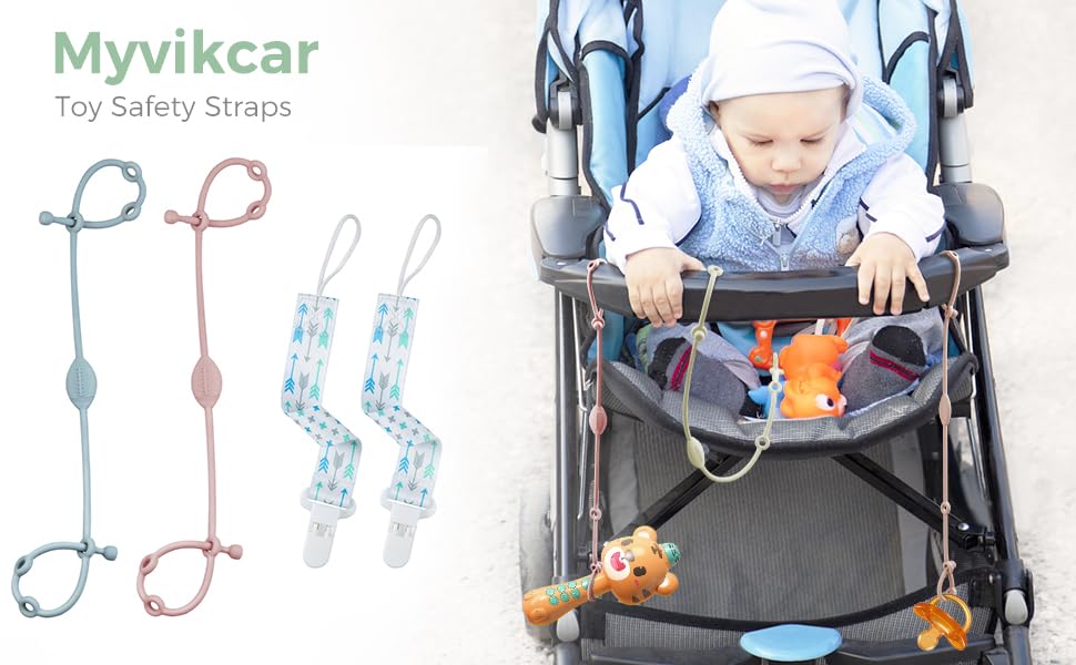 4-Pack Baby Safety Straps for Sippy Cups, Bottles, Toys & Teethers - Secure Toddler Essentials for High Chairs, Strollers & Car Seats